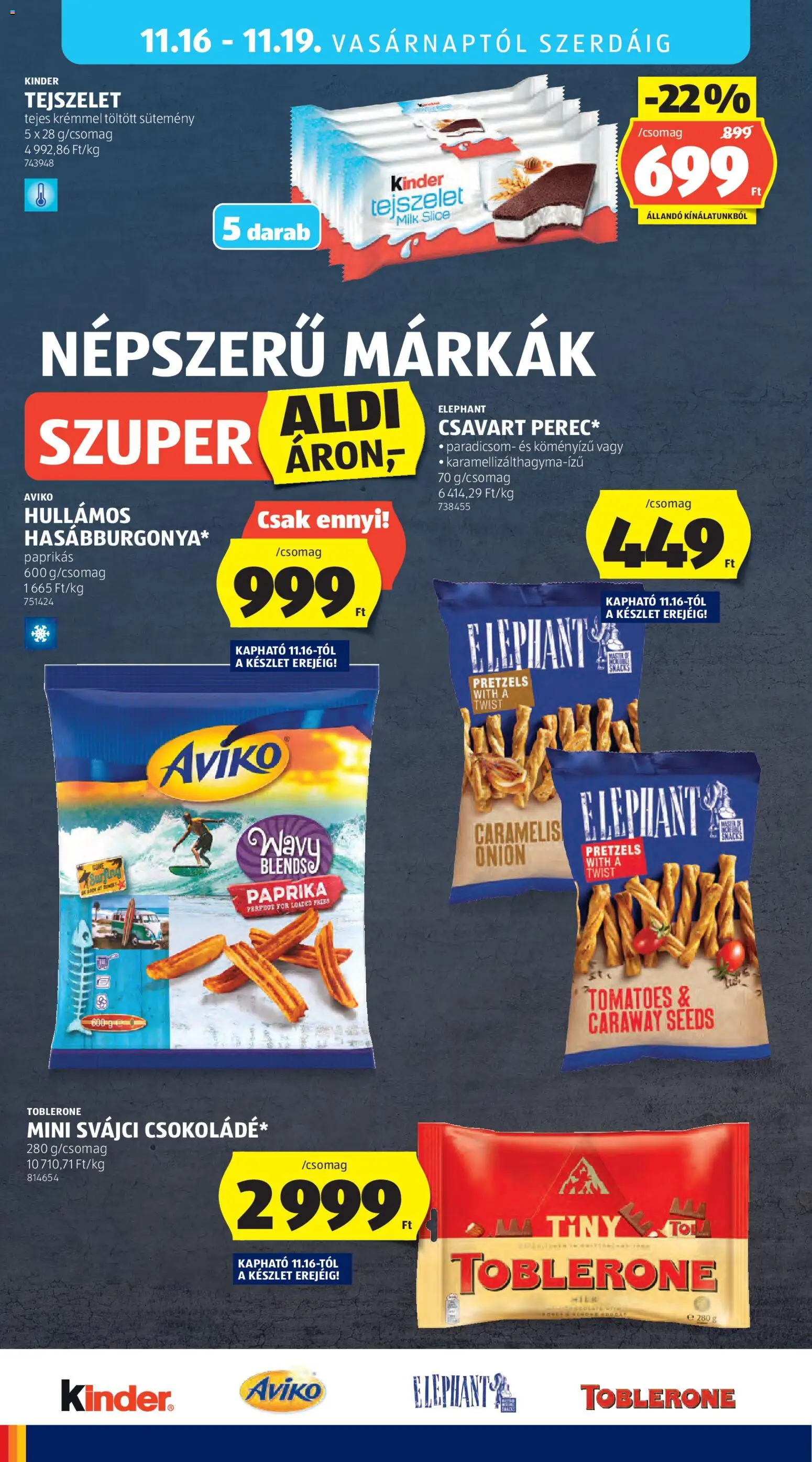 Aldi akciós ujság - amely érvényes a következő dátumtól: 13.11.2025 | Oldal: 50 | Termékek: Tejszelet, Paradicsom, Sütemény