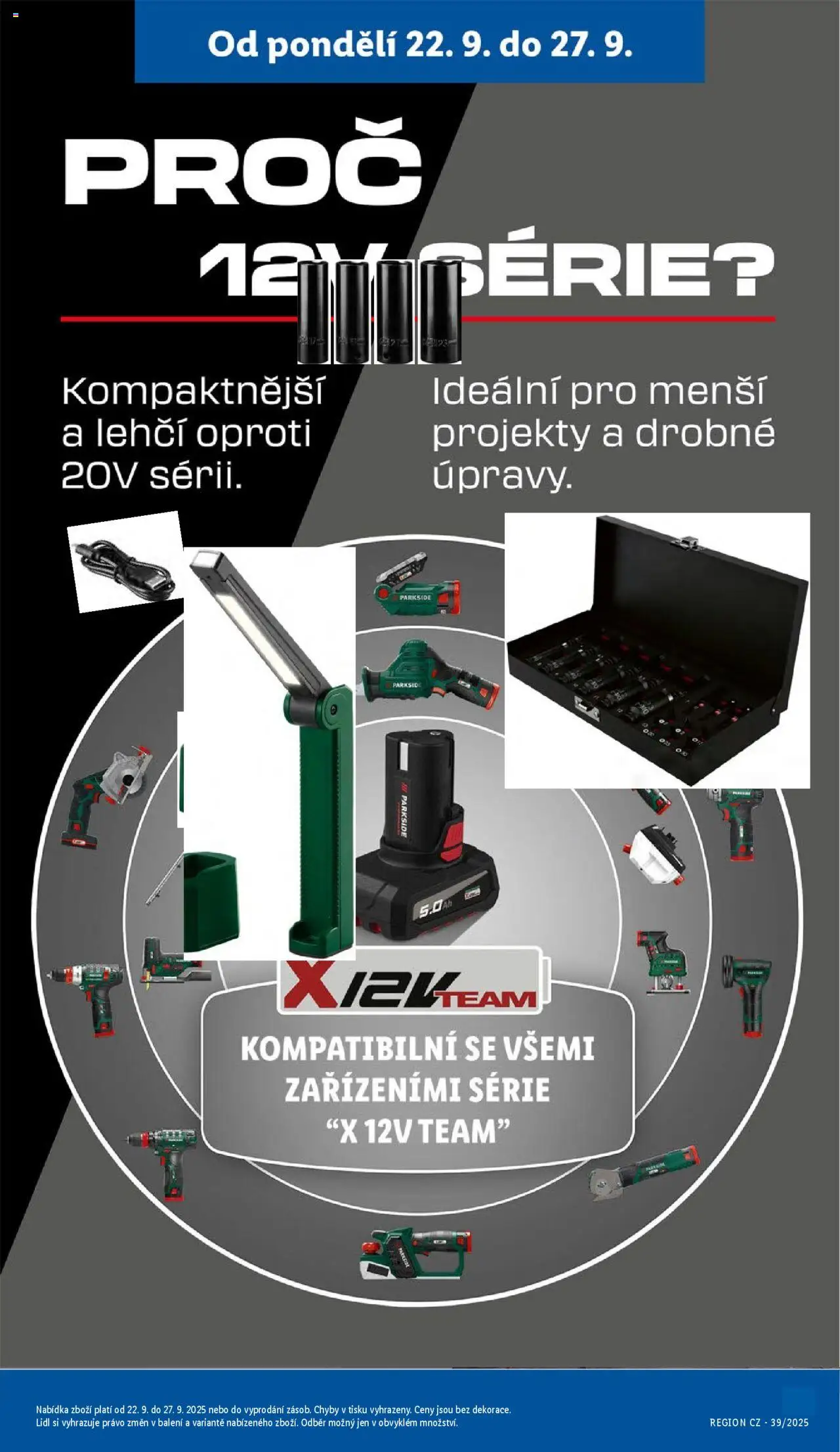Lidl leták - Spotřební zboží od 22.09.2025 | Strana: 15 | Produkty: Parkside