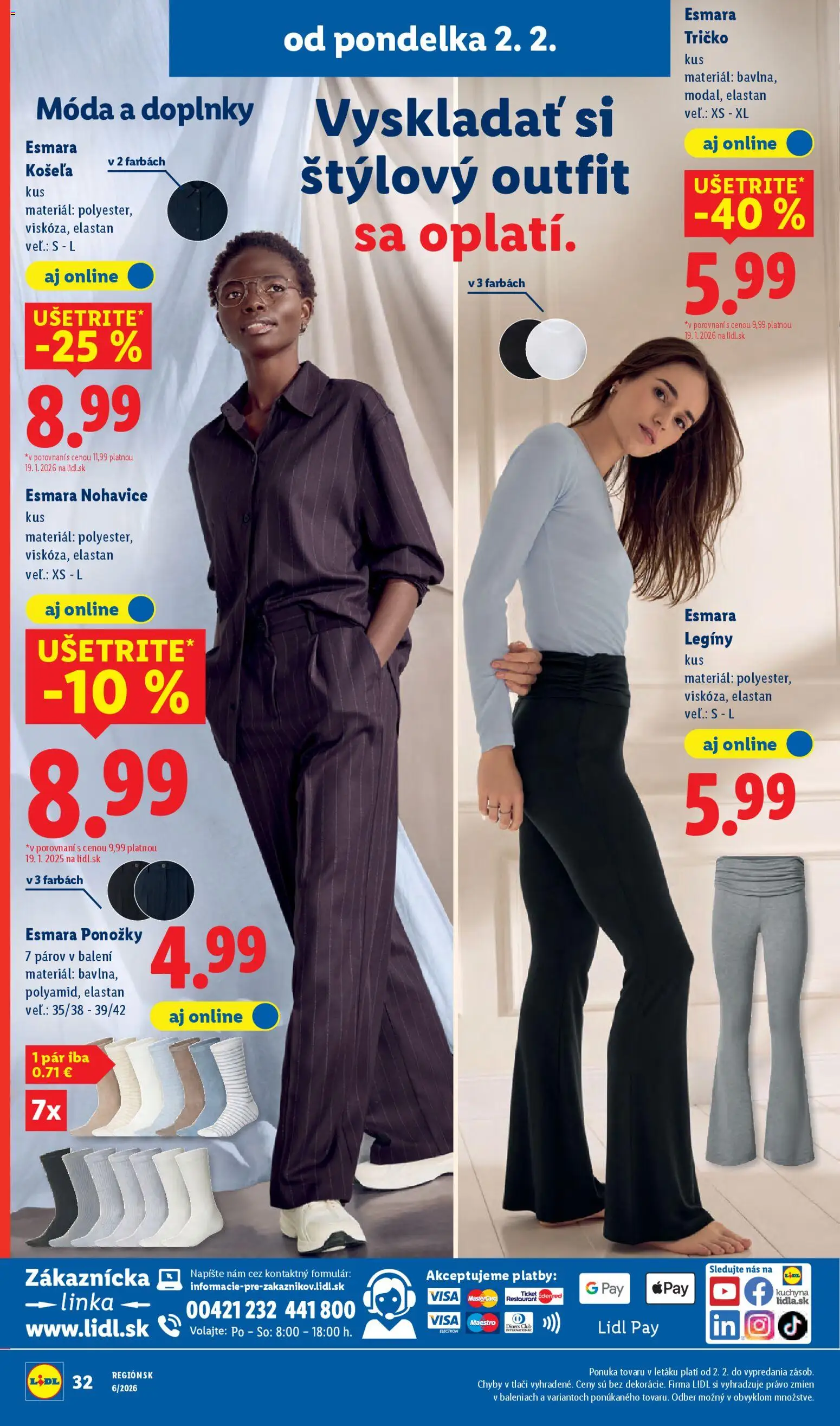 Nové Lidl akcie – leták je platný od 02.02.2026 | Strana: 40 | Produkty: Kuchyňa, Tričko, Košeľa