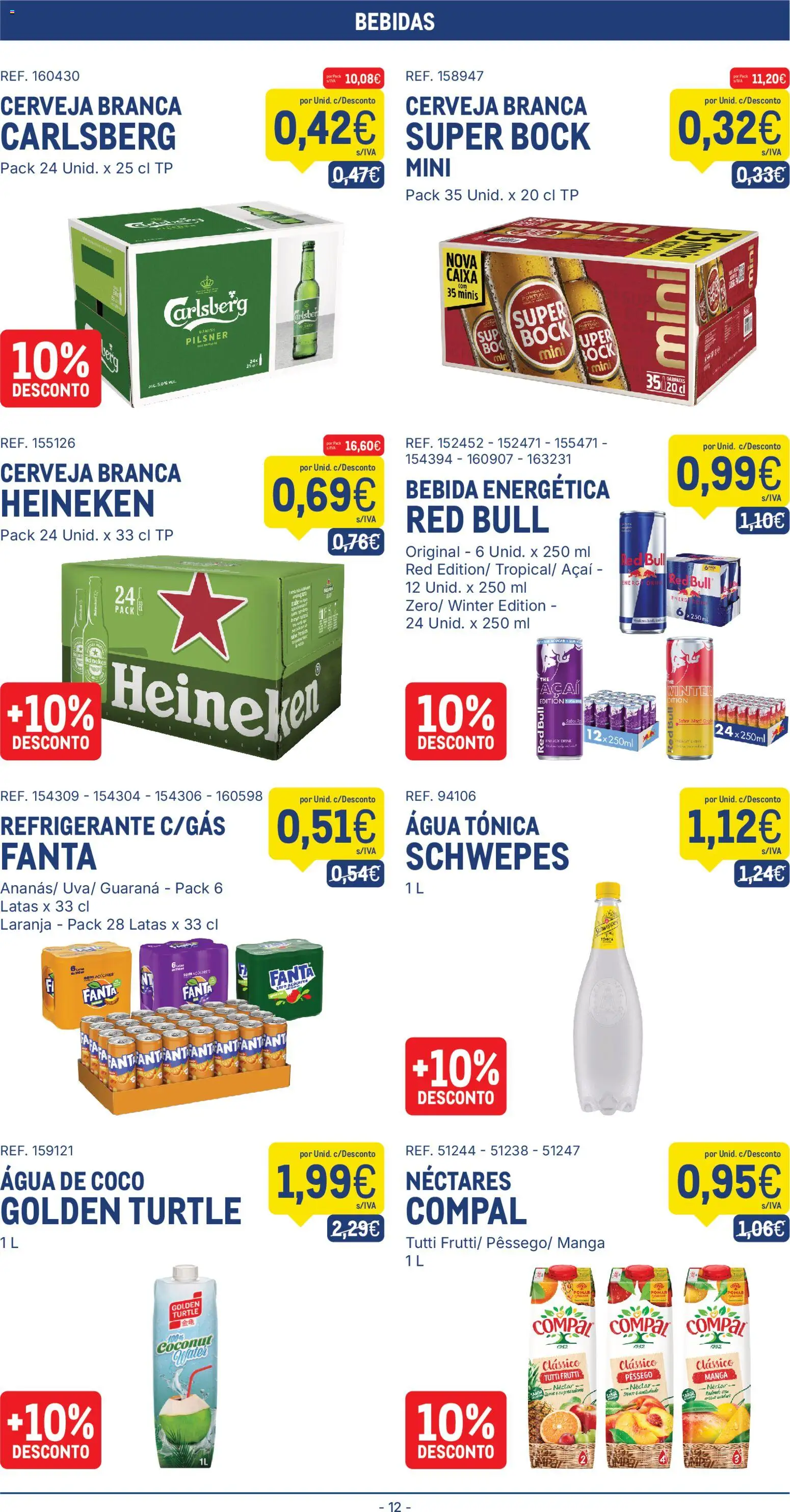 Makro folheto │ válido de 04.11.2025 | Página: 12 | Produtos: Agua, Açai, Super bock, Caixa