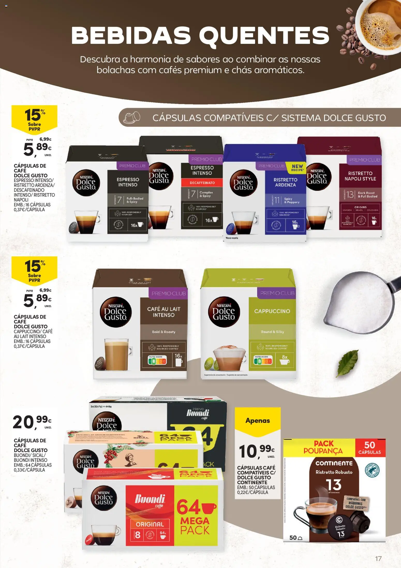 Continente - Bolachas Para momentos especiais │ válido de 03.02.2026 | Página: 17 | Produtos: Capsulas dolce gusto, Cápsulas café, Café, Dolce gusto