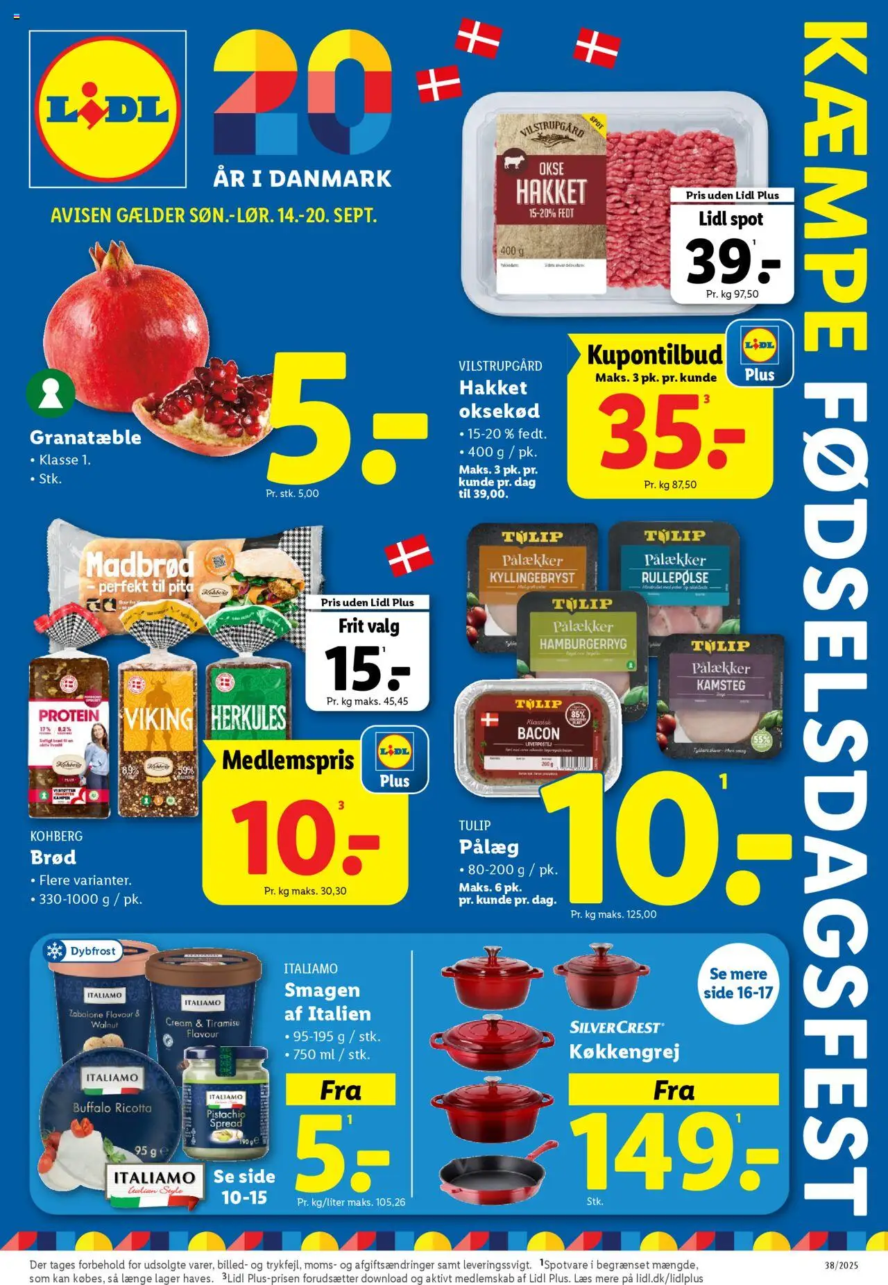 Lidl tilbudsavis – gyldig fra 18.09.2025 | Side: 12 | Produkter: Oksekød, Leverpostej, Bacon, Hamburgerryg
