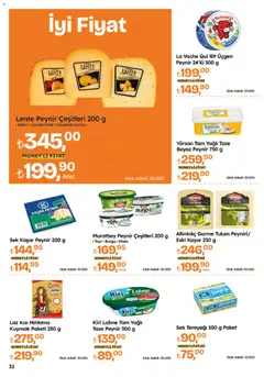 12.03.2026 tarihinden itibaren geçerli olan Migros kataloğu önizlemesi | Sayfa: 32 | Ürünler: Tereyağı, Peynir, Tulum