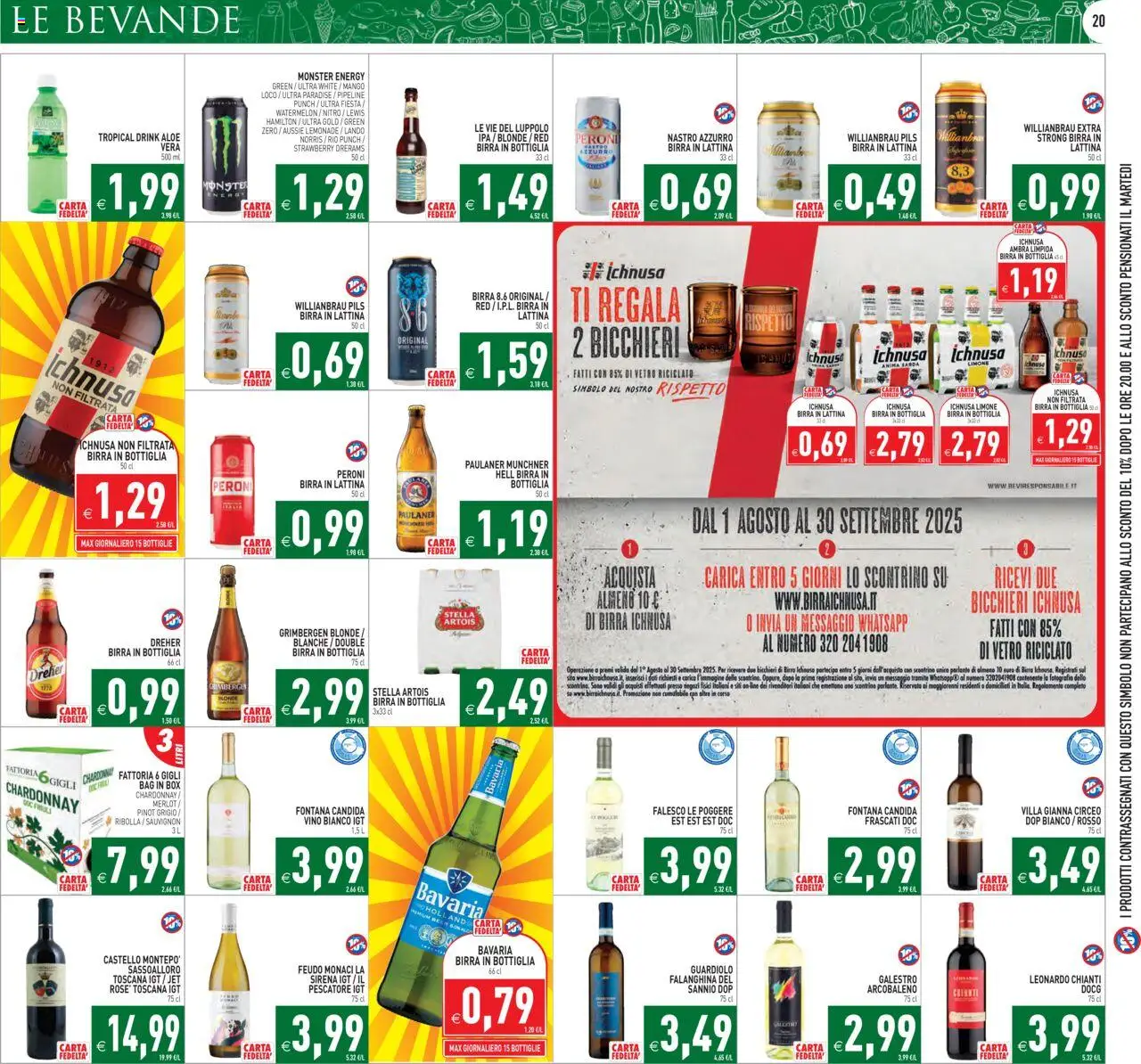 Volantino PIM Supermercati del 06.08.2025 | Pagina: 20 | Prodotti: Limone, Mango, Vino, Vino bianco