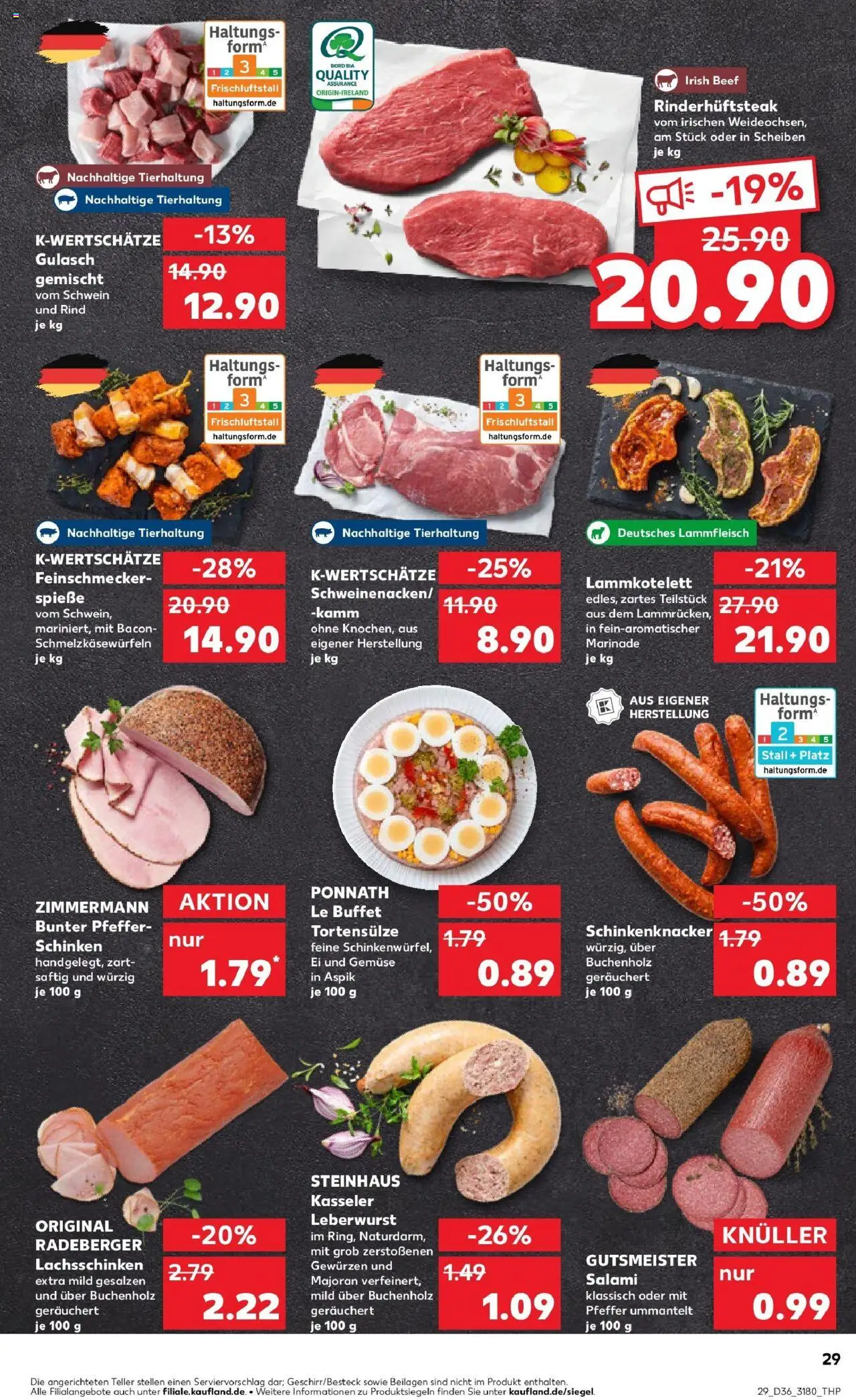 Kaufland prospekt Dallgow-Döberitz	 – gültig ab 07.09.2025 | Seite: 29 | Produkte: Gemüse, Pfeffer, Salami, Steak