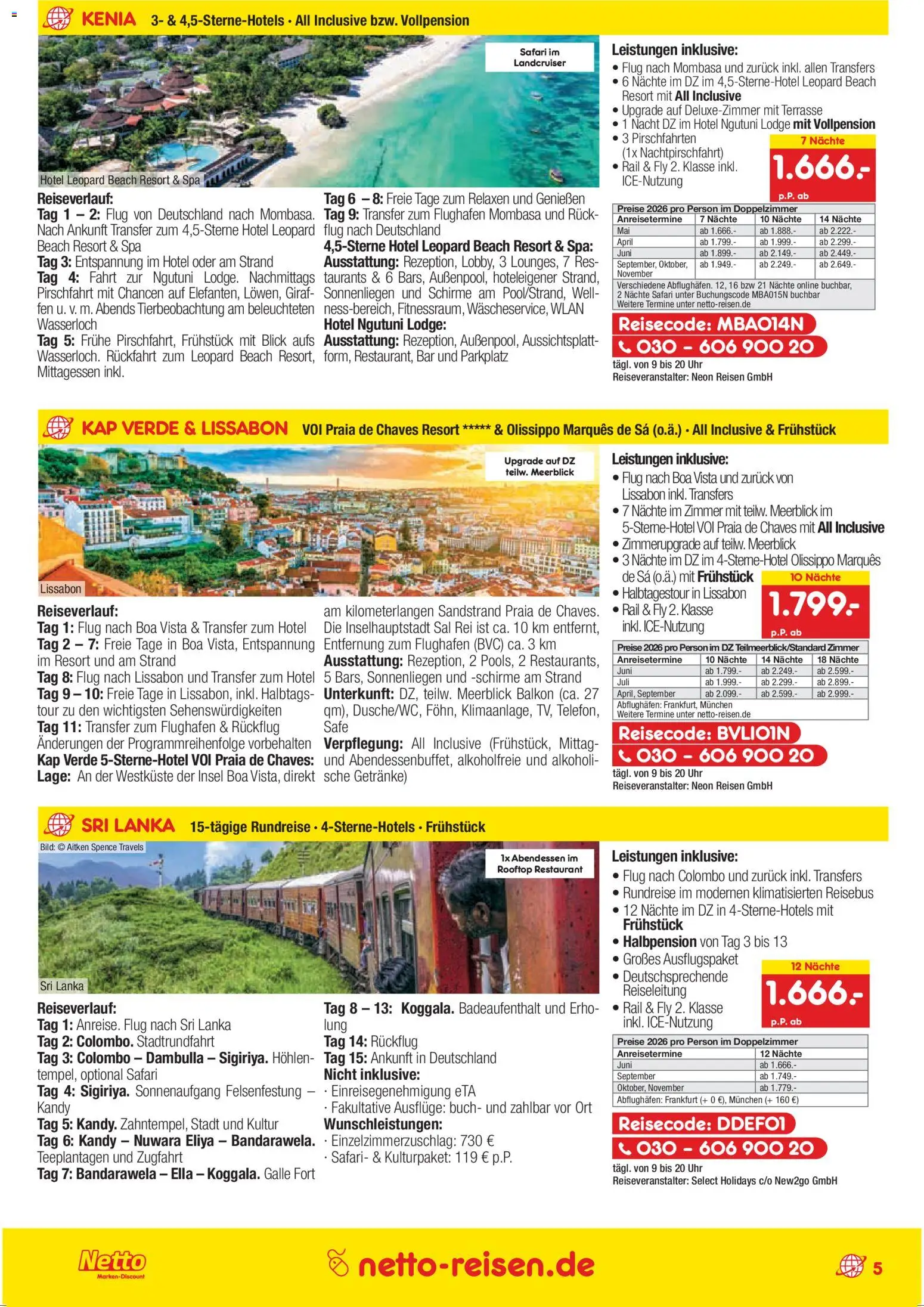 Netto Reisen Prospekt 	 – gültig ab 26.02.2026 | Seite: 5 | Produkte: Uhr