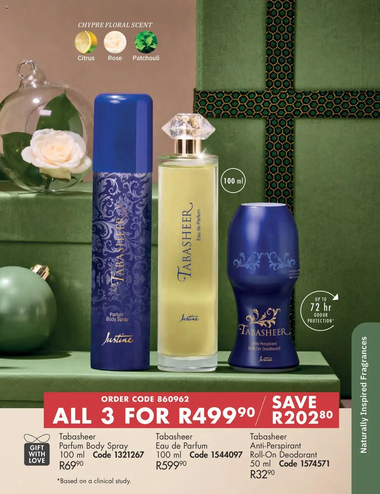 New Justine catalogue – valid from 01.10.2025 | Page: 5 | Products: Body spray, Deodorant, Antiperspirant