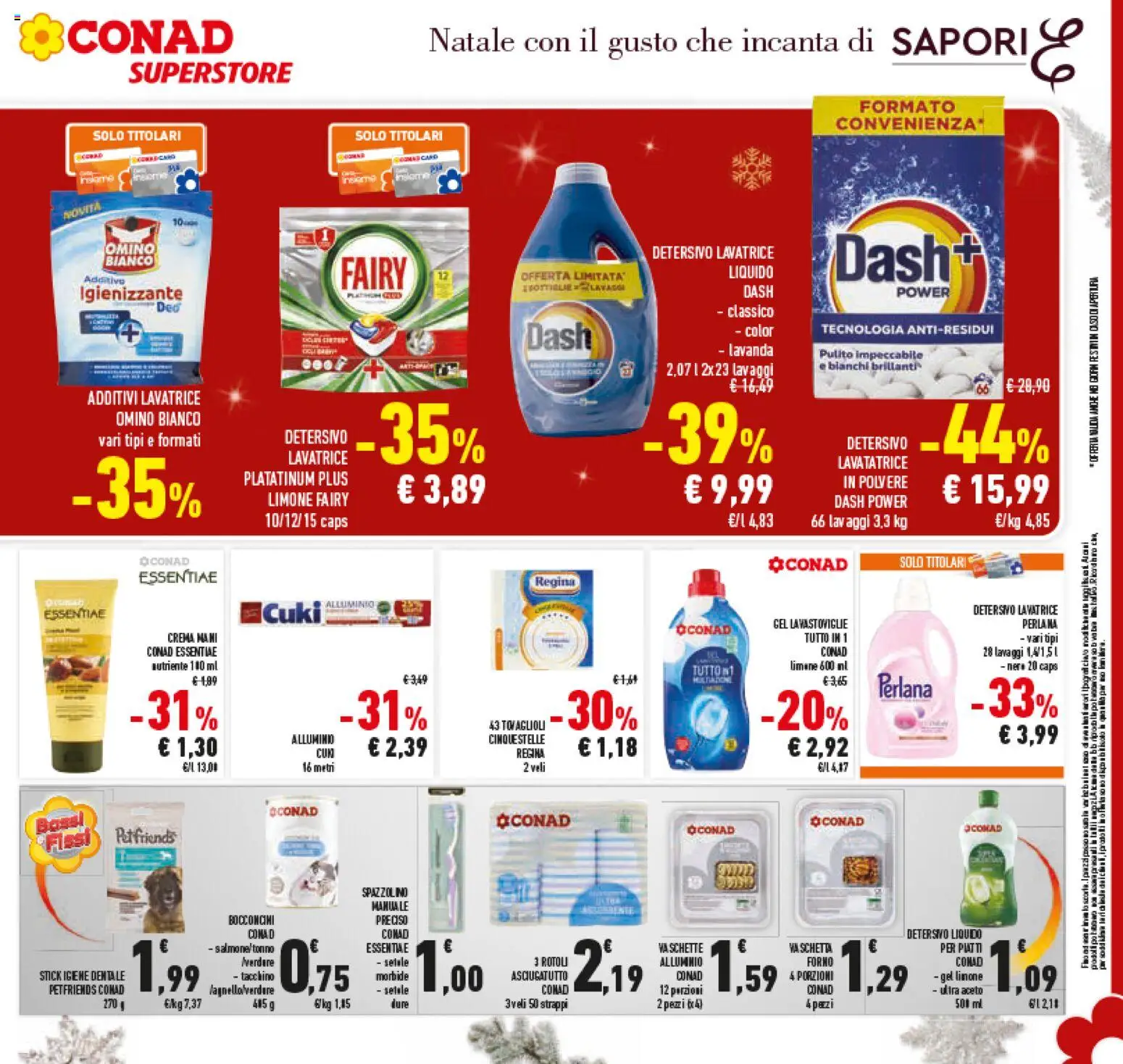 Volantino Conad del 15.12.2025 | Pagina: 43 | Prodotti: Asciugatutto, Alluminio, Lavanda, Vaschette