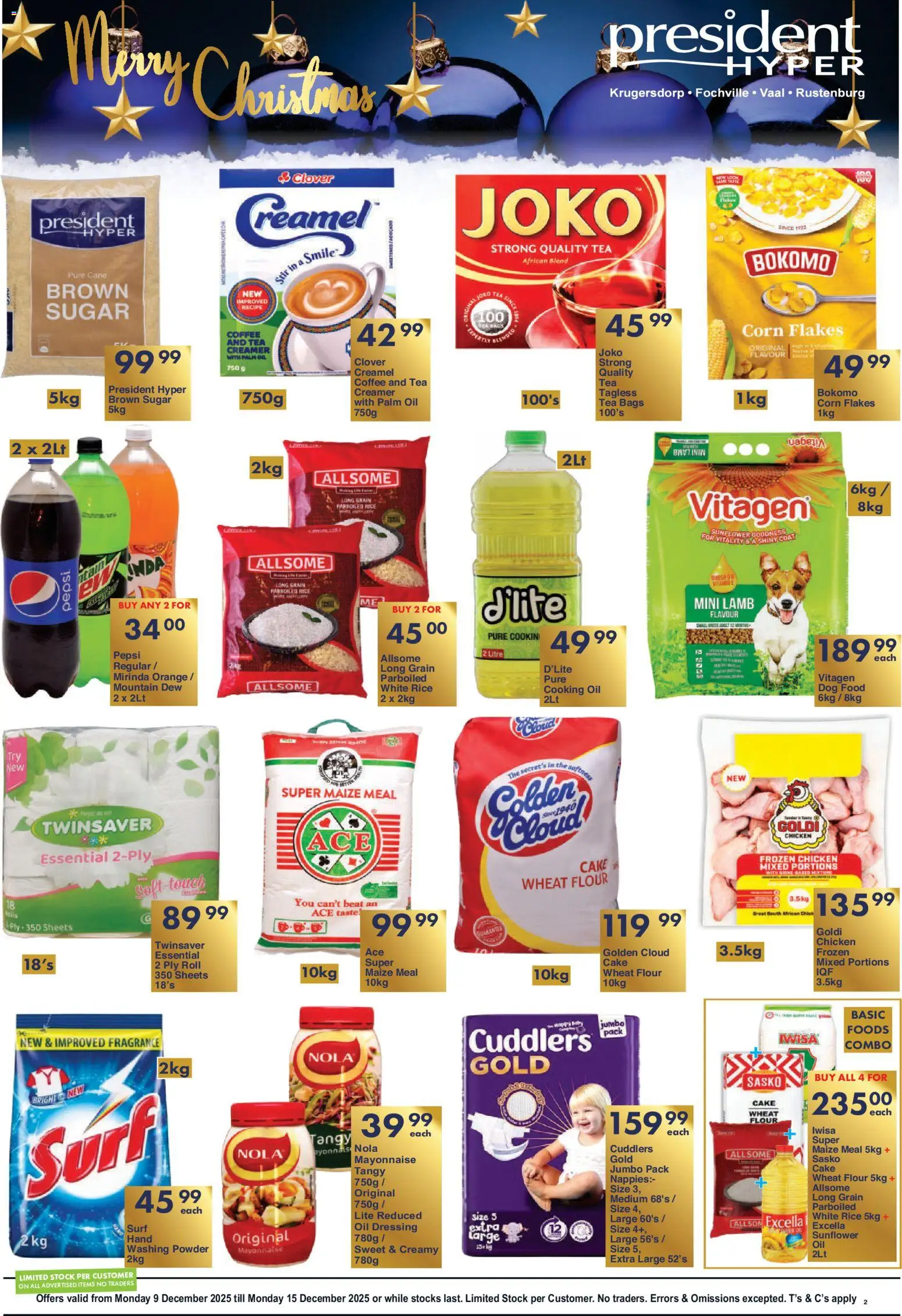 New President Hyper catalogue – valid from 09.12.2025 | Page: 2 | Products: Coffee, Rice, Tea, Washing powder