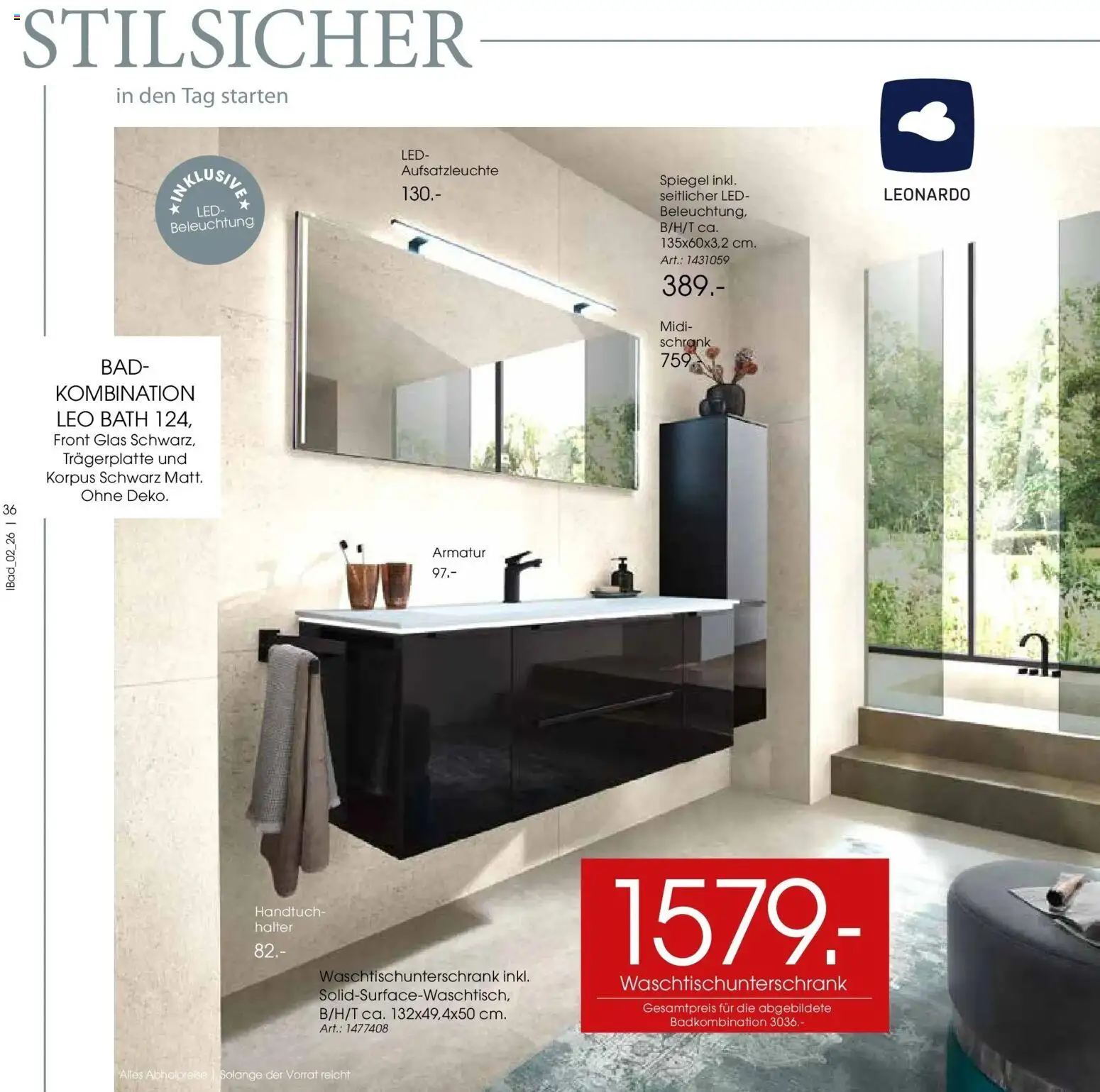 Zurbrüggen Bad Spezial – gültig ab 23.03.2026 | Seite: 36 | Produkte: Schrank, Bad, Spiegel, Armatur