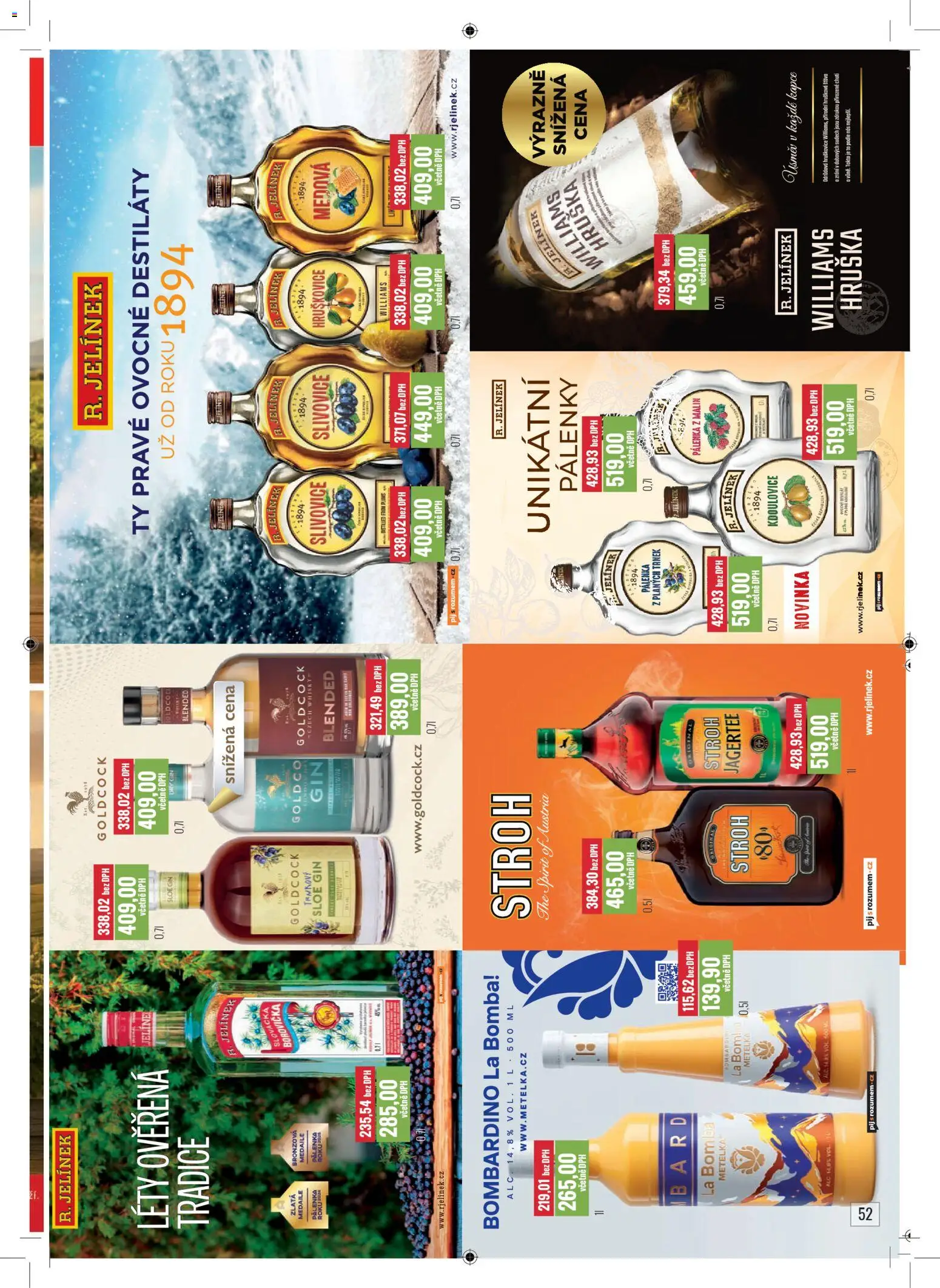 Ratio leták od 01.01.2026 | Strana: 53 | Produkty: Hruškovice, Bombardino, Dry gin, Jelínek