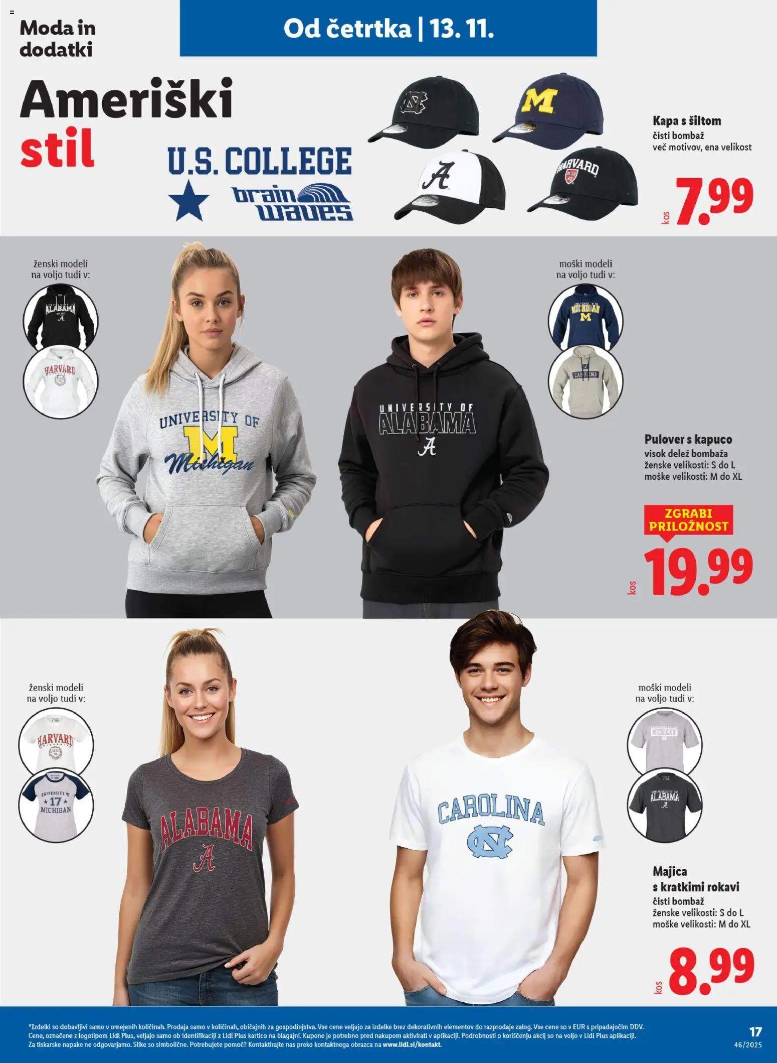 Novi Lidl katalog ponudbe – veljaven od 13.11.2025 | Stran: 39 | Izdelki: Majica, Pulover, Kapa