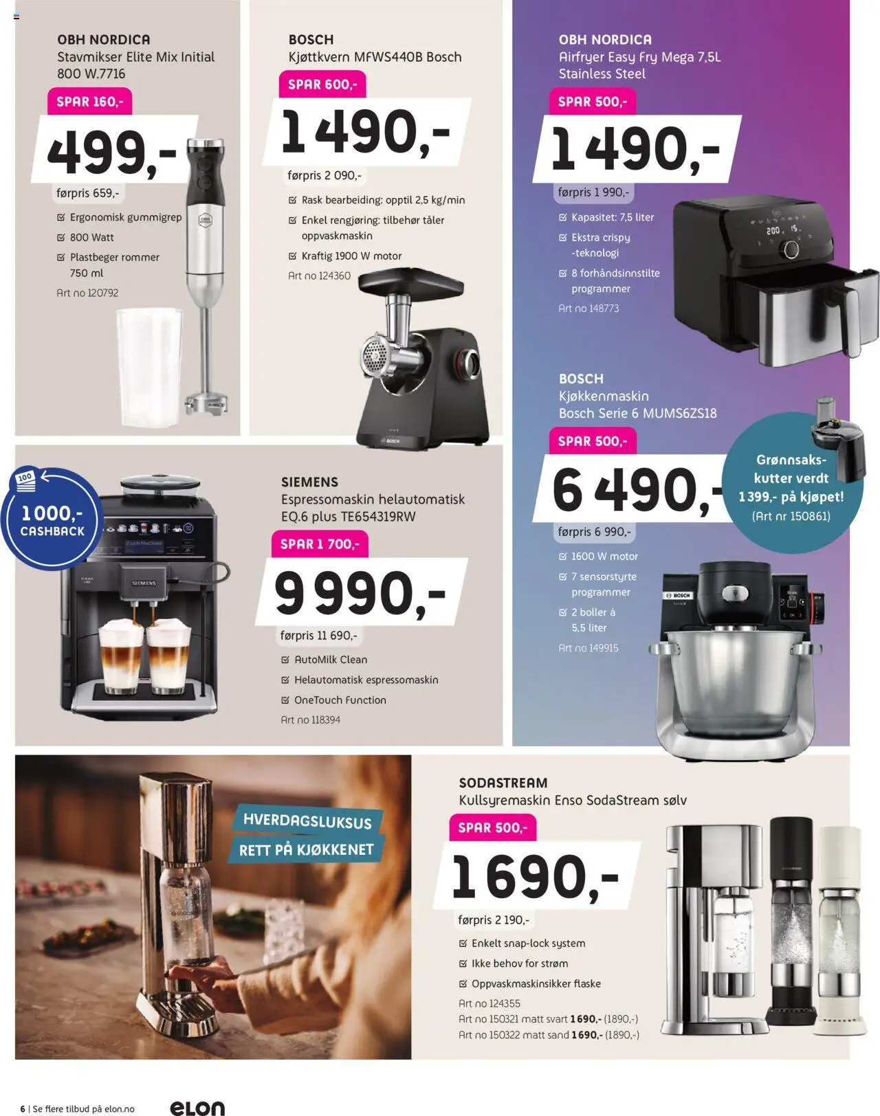  | Side: 6 | Produkter: Espressomaskin, Kullsyremaskin, Oppvaskmaskin, Суміш дитяча