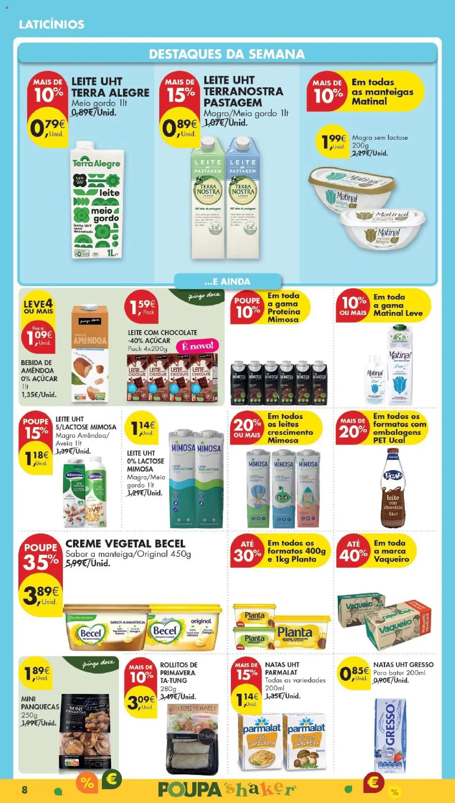 Pingo Doce Poupe Esta Semana Madeira │ válido de 03.03.2026 | Página: 8 | Produtos: Panquecas, Leite, Chocolate, Bebida