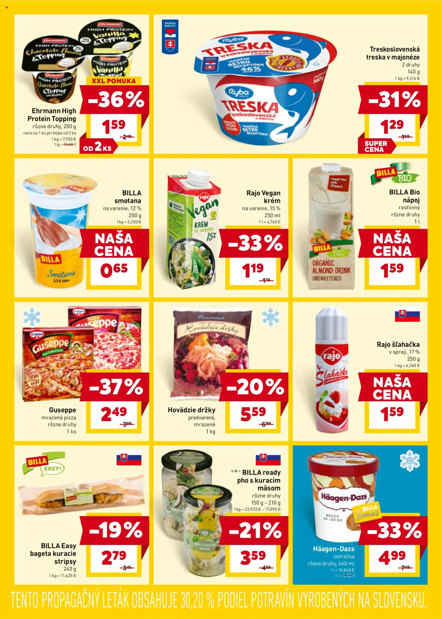 Nové Billa akcie – leták je platný od 25.02.2026 | Strana: 11 | Produkty: Pizza, Protein, Zmrzlina, Treska