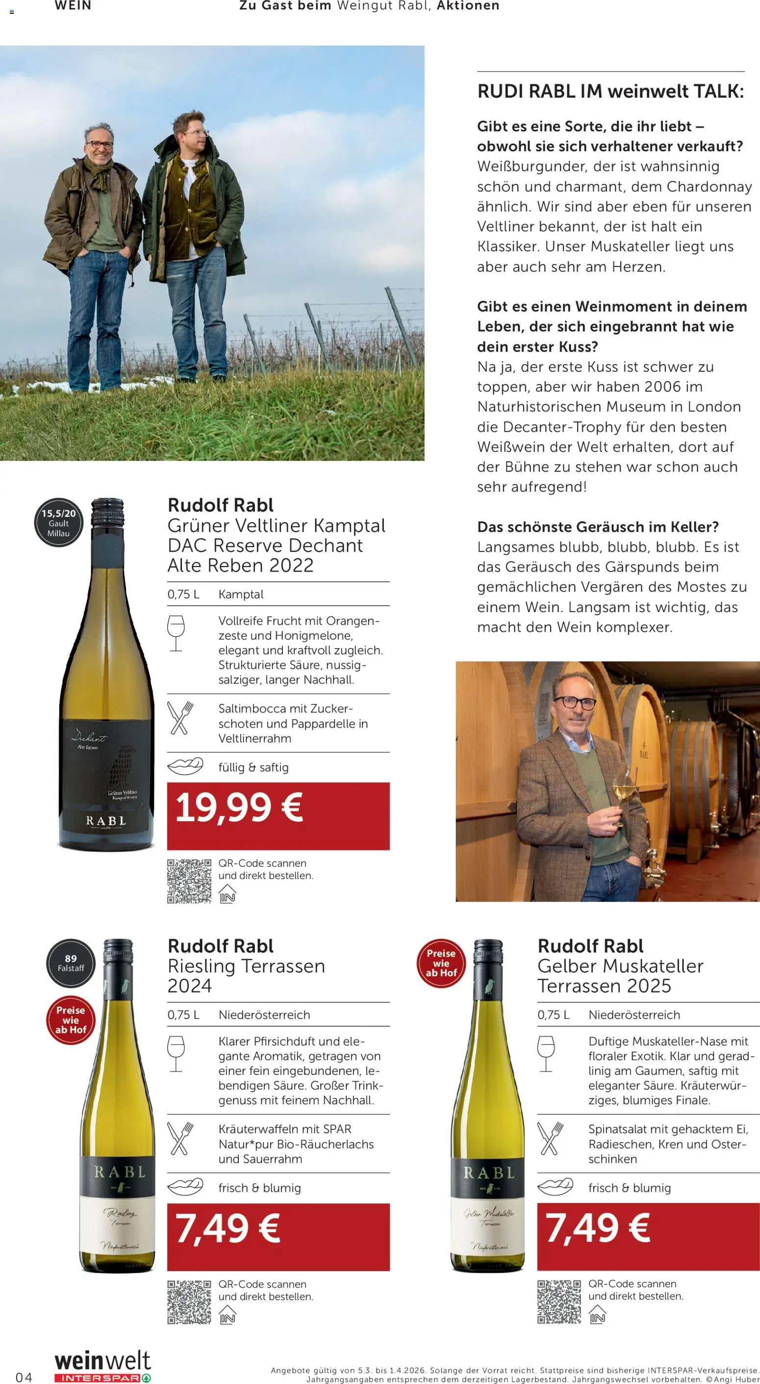 Interspar Wein Welt gültig ab 05.03.2026 | Seite: 4 | Produkte: Zucker, Häränliha, Schinken, Wein