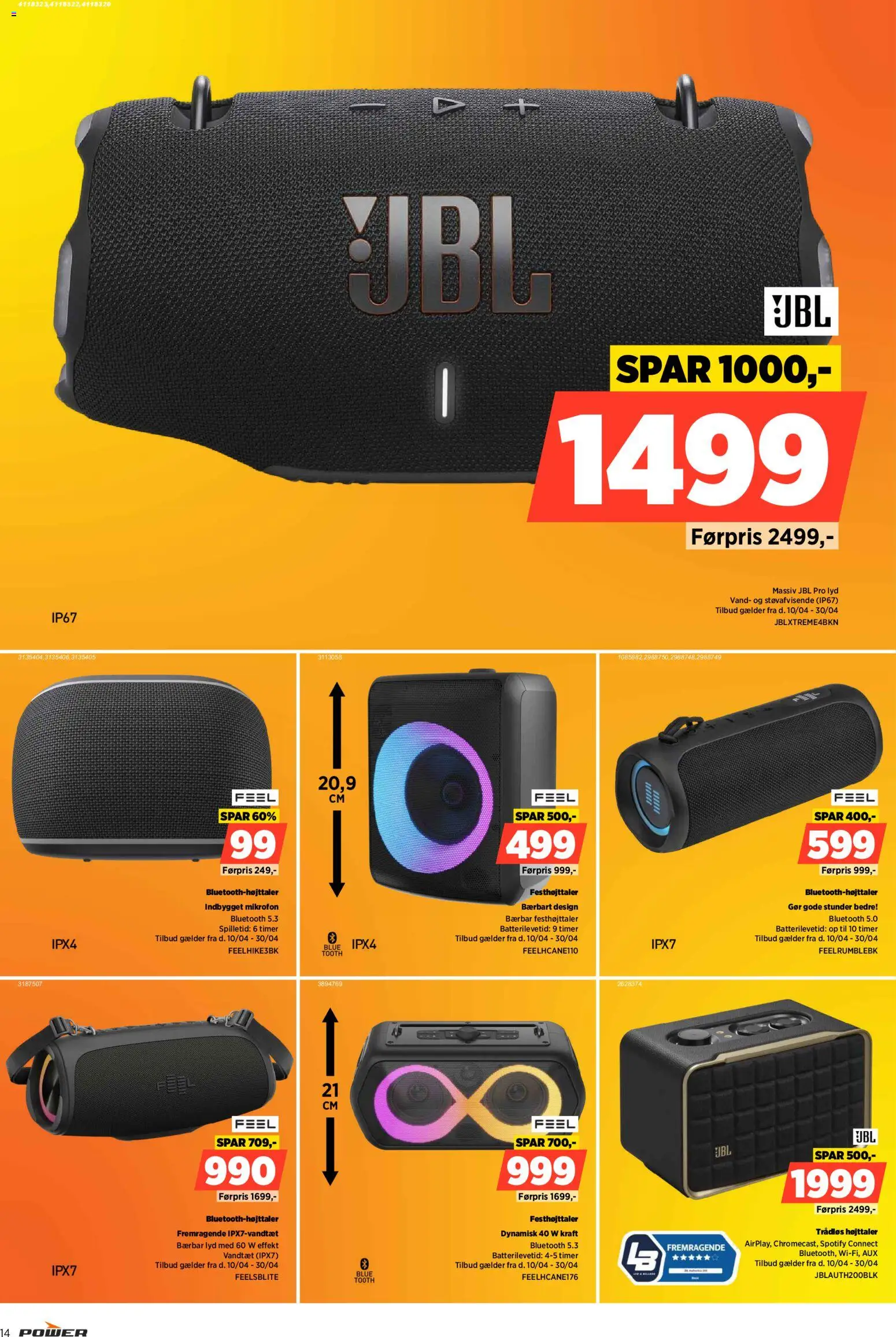 Power tilbudsavis – gyldig fra 24.04.2026 | Side: 14 | Produkter: Lyd, Mikrofon, Højttaler