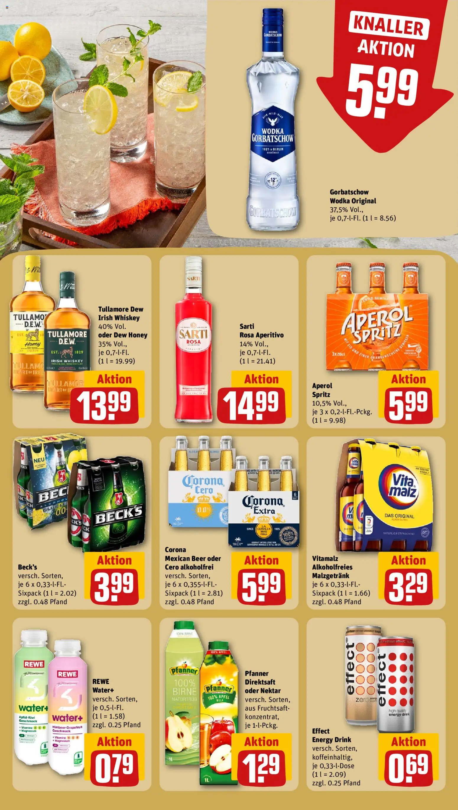 Rewe Prospekt 	 – gültig ab 29.12.2025 | Seite: 14 | Produkte: Birne, Aperol, Vodka, Eis