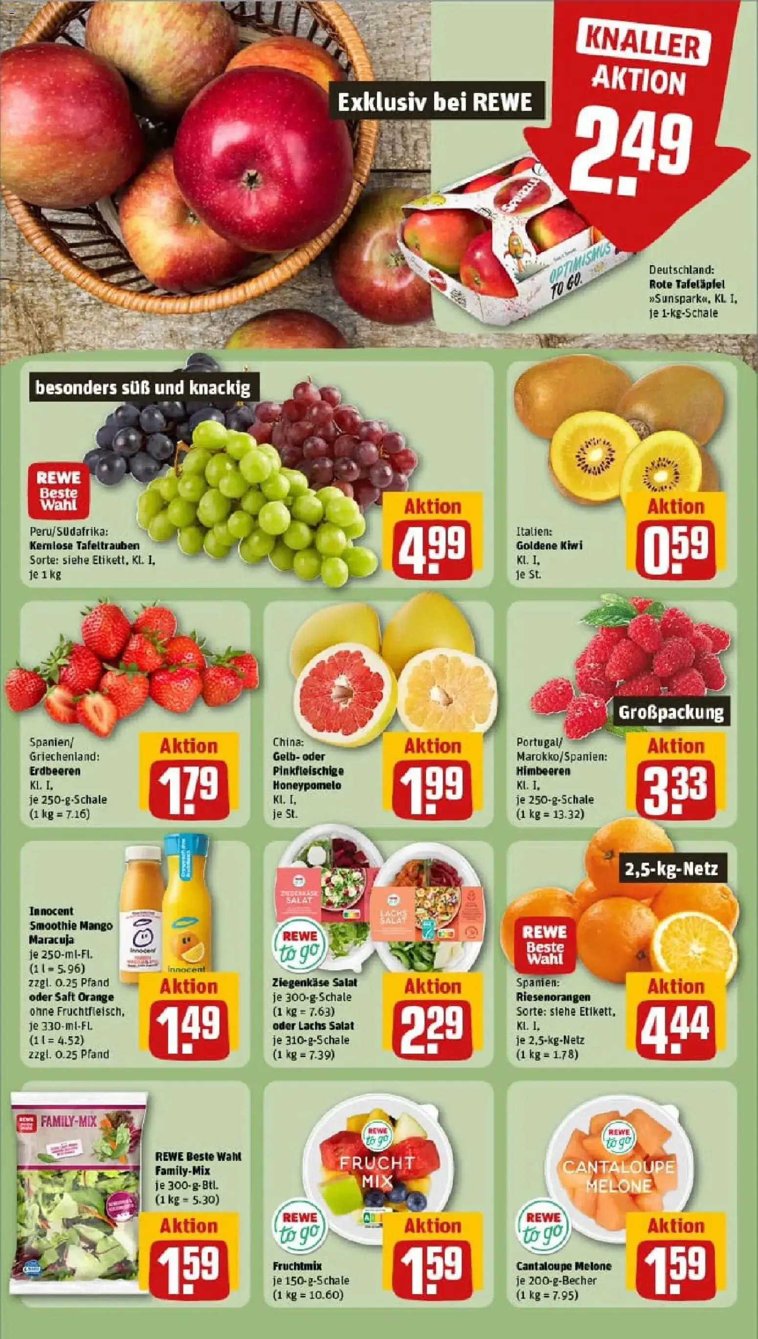 Rewe prospekt Darmstadt/Eberstadt	 – gültig ab 11.01.2026 | Seite: 6 | Produkte: Ziegenkäse, Mango, Saft, Kiwi