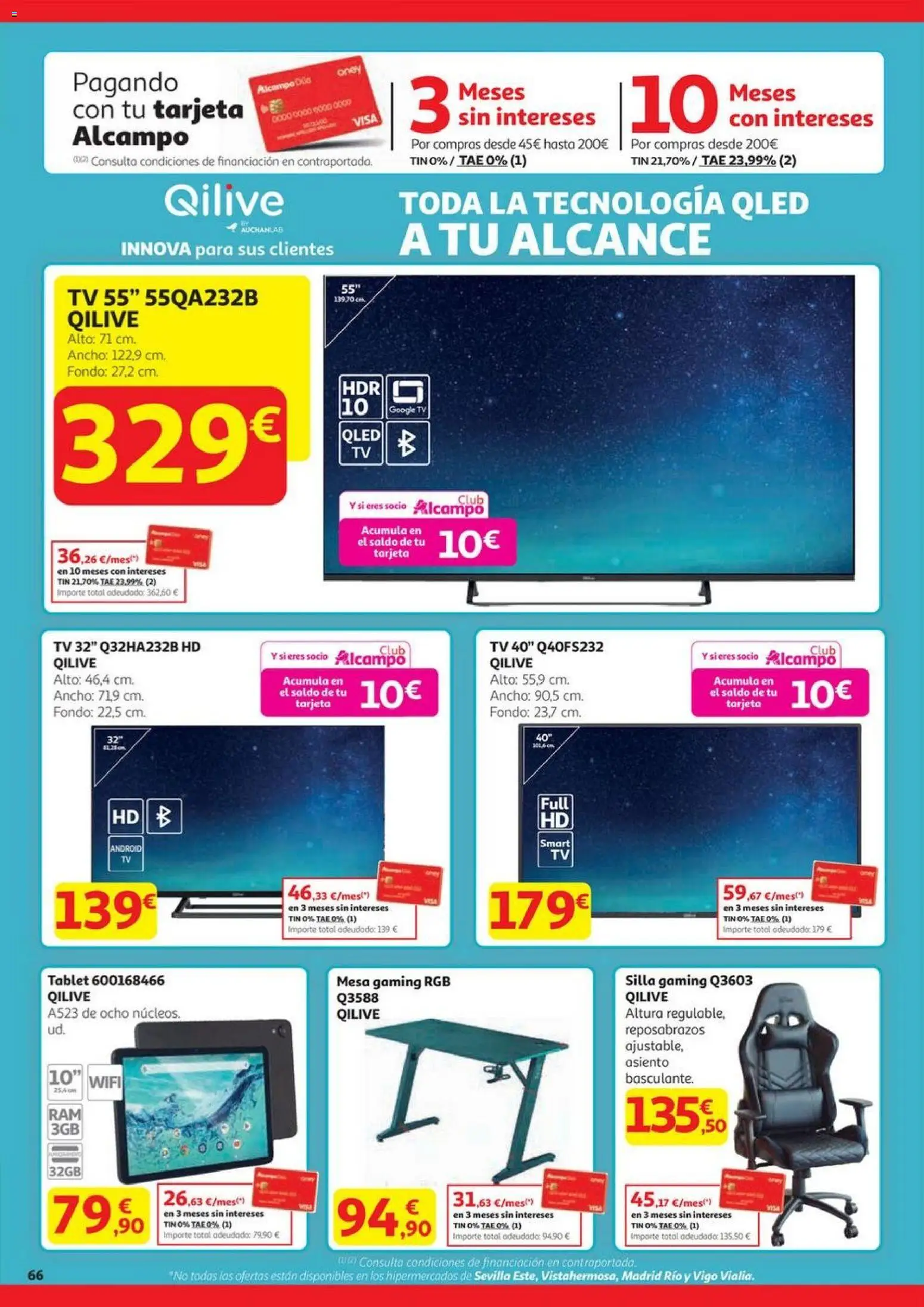 Alcampo - HG Madrid Unificado  │ válido desde el 23.10.2025 | Página: 66 | Productos: Tablet, Mesa, Silla