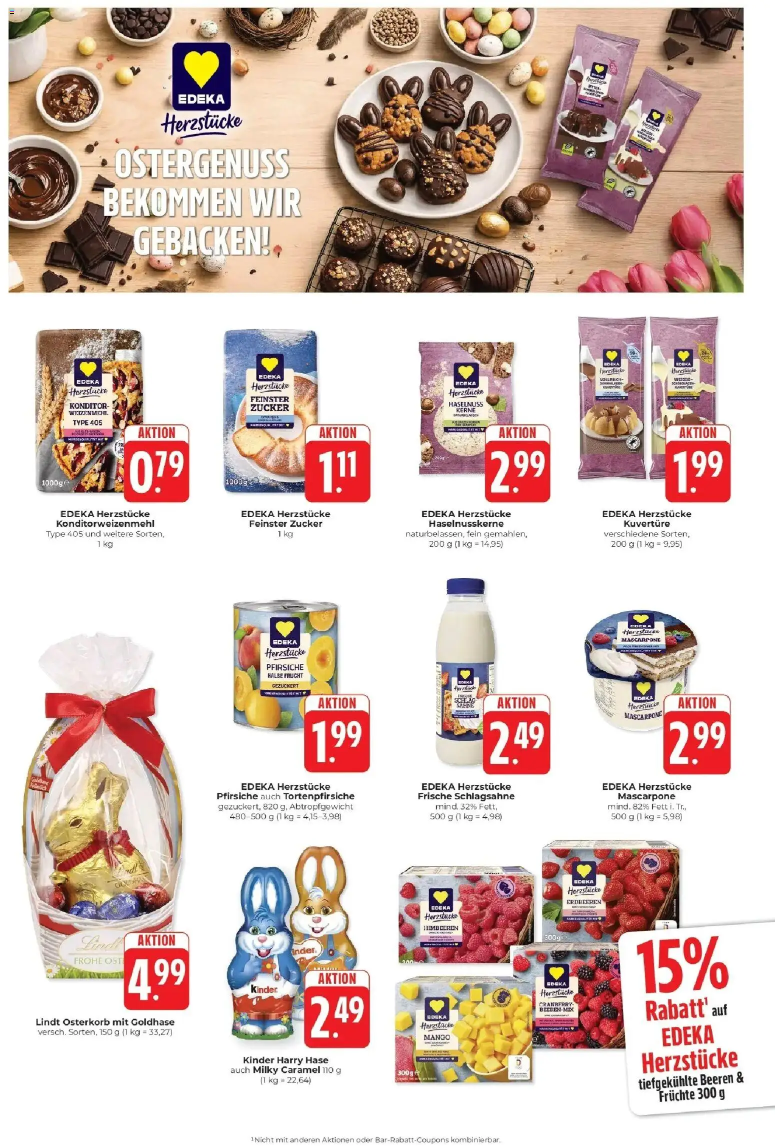 E center Prospekt Lörrach	 – gültig ab 16.03.2026 | Seite: 12 | Produkte: Schlagsahne, Mascarpone, Weizenmehl, Erdbeeren