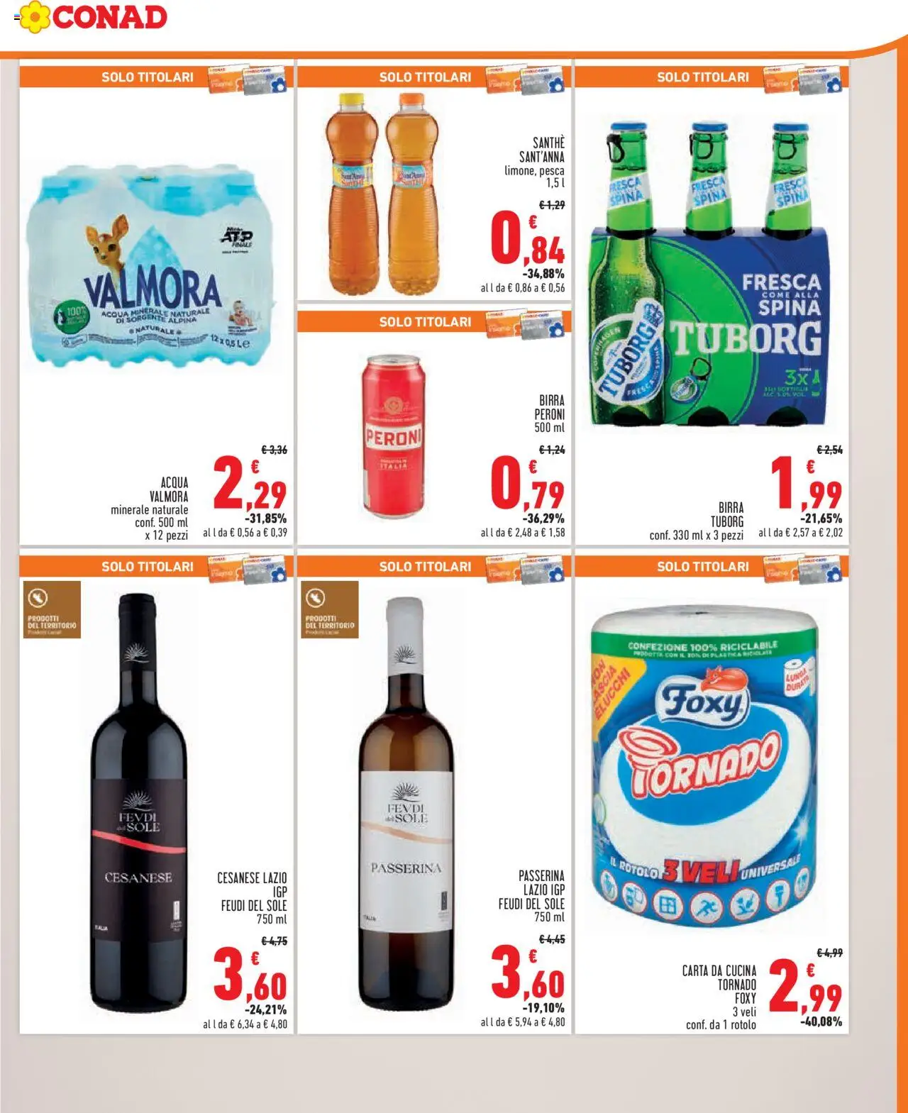 Volantino Conad del 15.10.2025 | Pagina: 7 | Prodotti: Birra, Acqua, Ascia, Acqua minerale