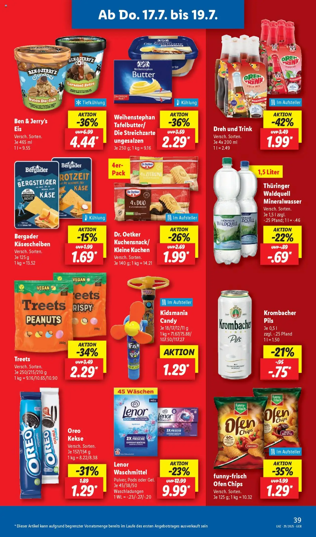 Lidl Prospekt Grimma - gültig ab dem 14.07.2025 | Seite: 57 | Produkte: Ofen, Käse, Funny frisch, Chips