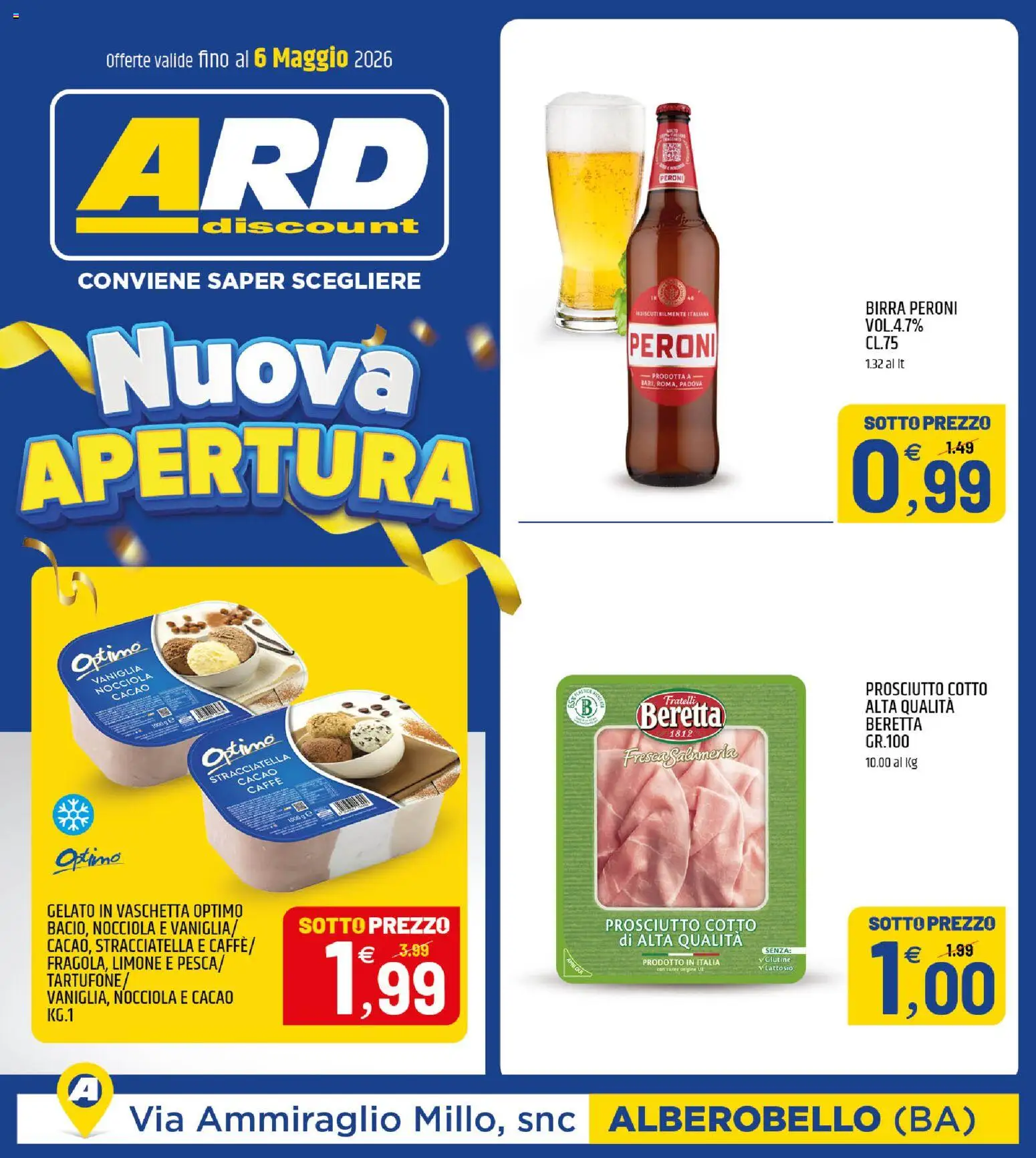 Volantino ARD Discount del 27.04.2026 | Pagina: 20 | Prodotti: Limone, Prosciutto, Pesca, Stracciatella