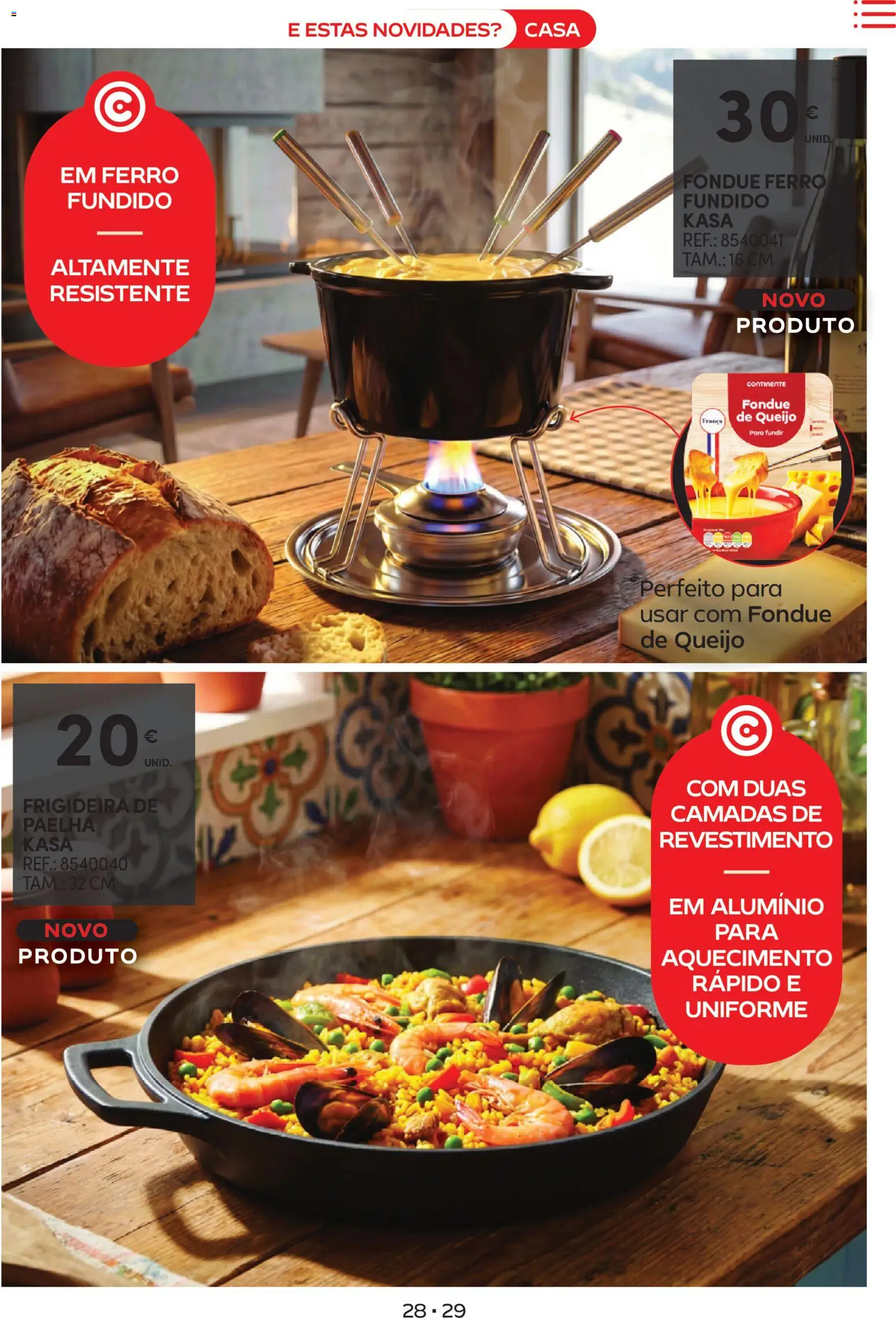 Continente - Novidades de que toda a gente gosta │ válido de 10.02.2026 | Página: 29 | Produtos: Ferro, Frigideira, Queijo