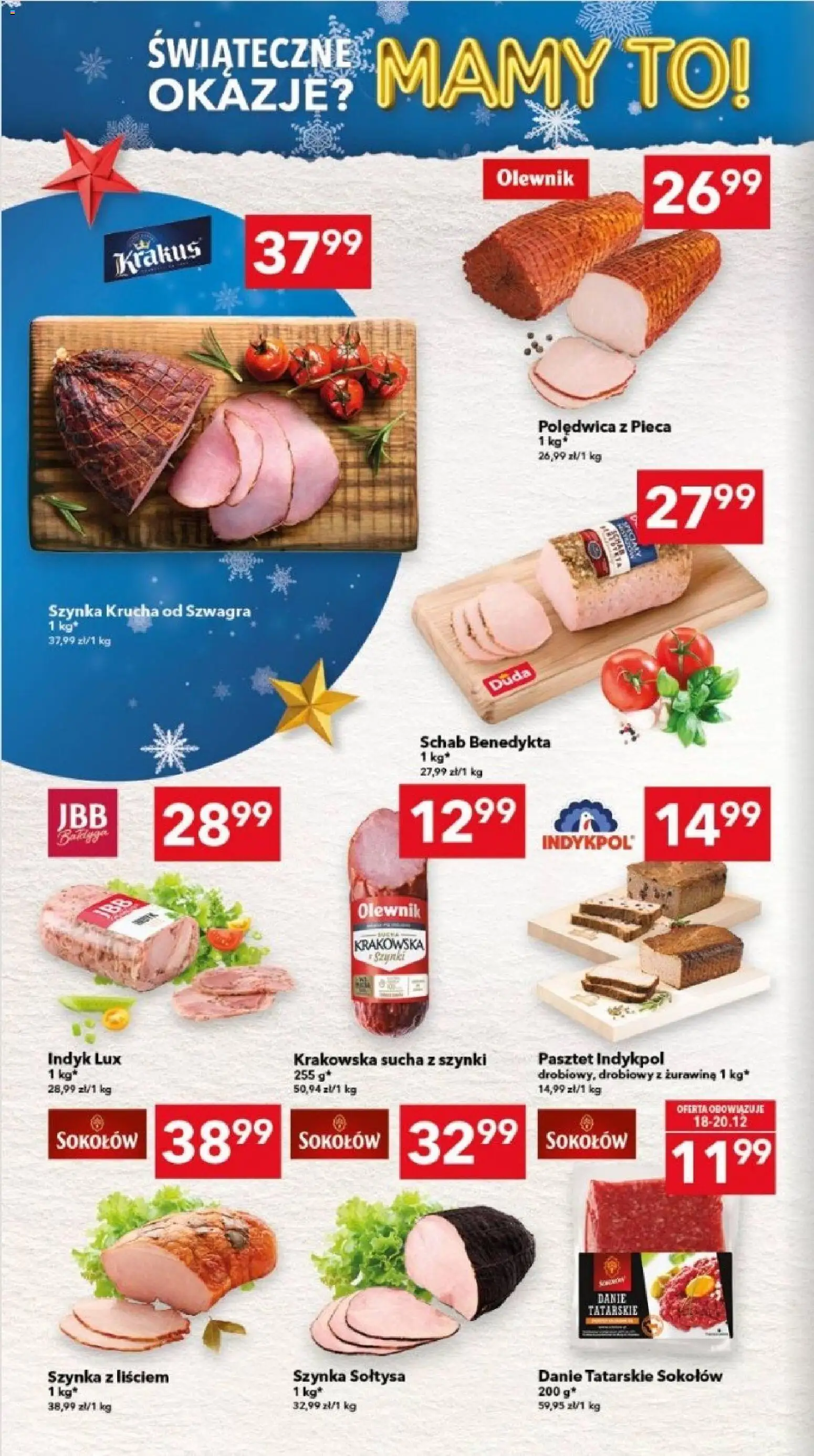 Lewiatan gazetka - Legnica od 17.12.2025 | Strona: 2 | Produkty: Schab, Szynka, Żurawina