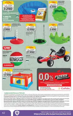 Auchan akciós ujság - amely érvényes a következő dátumtól: 12.06.2025 | Oldal: 42 | Termékek: Szőlő, Virag, Homokozo, Hinta