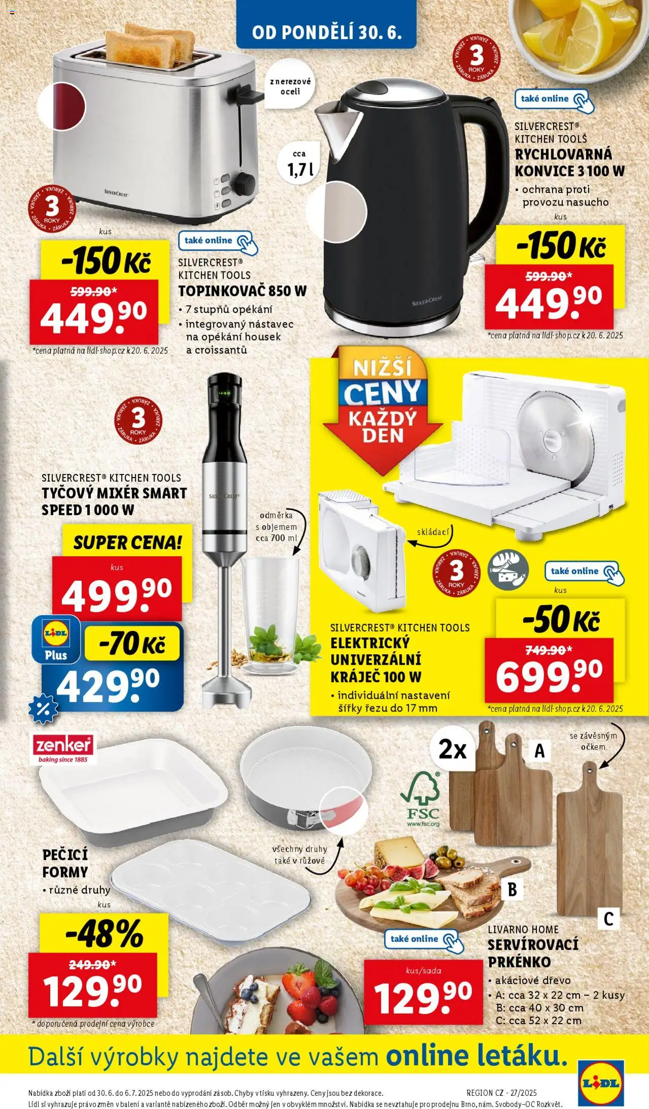 Lidl leták od 30.06.2025 | Strana: 37 | Produkty: Tyčový mixér, Odměrka, Kráječ, Topinkovač