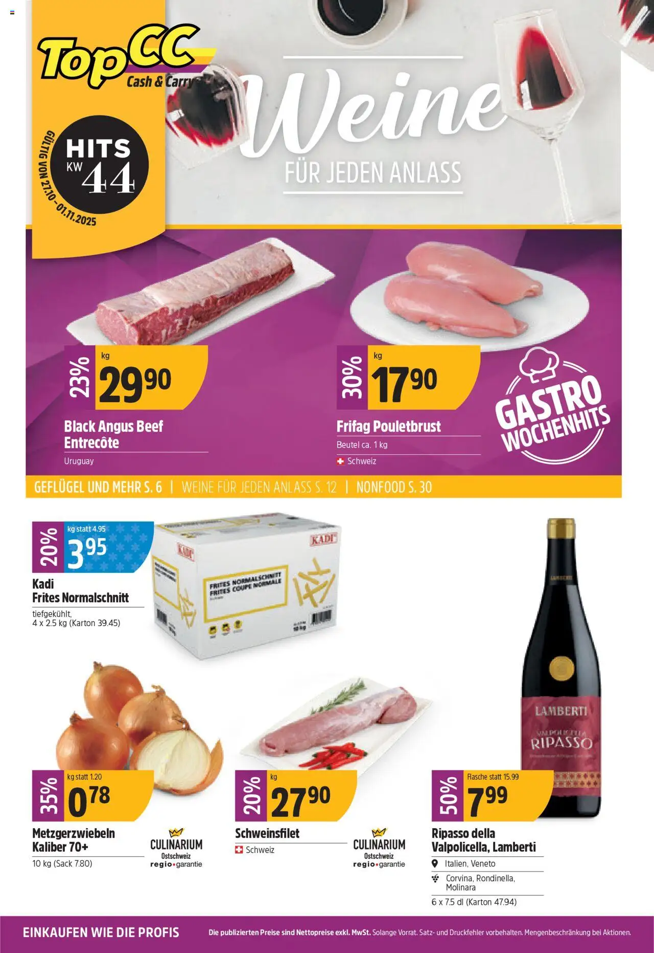 TopCC Aktionen – gültig ab 27.10.2025 | Seite: 1 | Produkte: Pouletbrust
