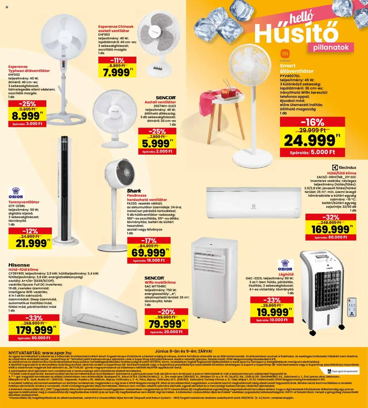 Interspar akciós ujság - amely érvényes a következő dátumtól: 15.05.2025 | Oldal: 13 | Termékek: Mobilklíma, Állóventilátor, Xiaomi, Párásító
