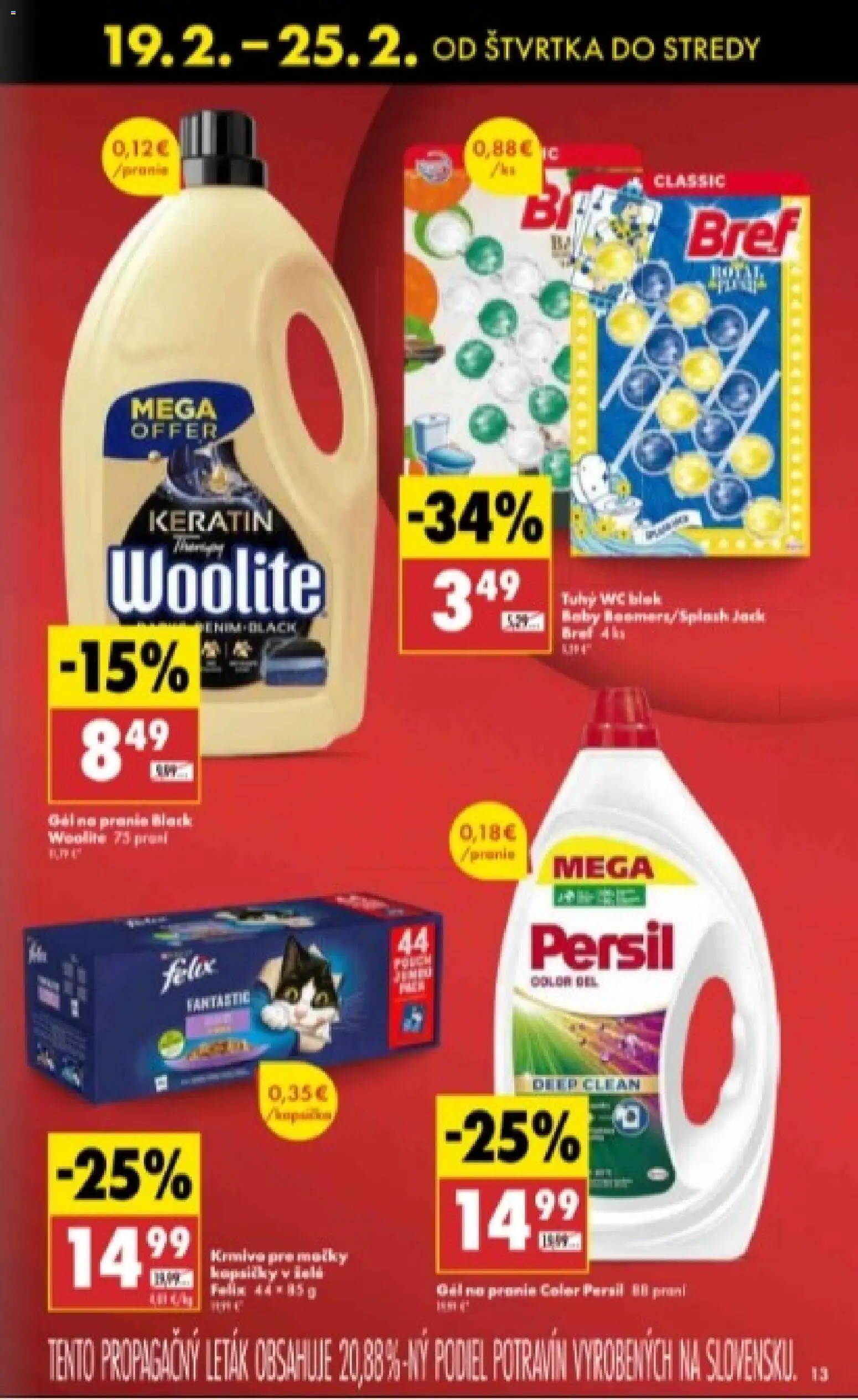 Nové Biedronka akcie – leták je platný od 19.02.2026 | Strana: 13 | Produkty: Persil, Wc, Woolite