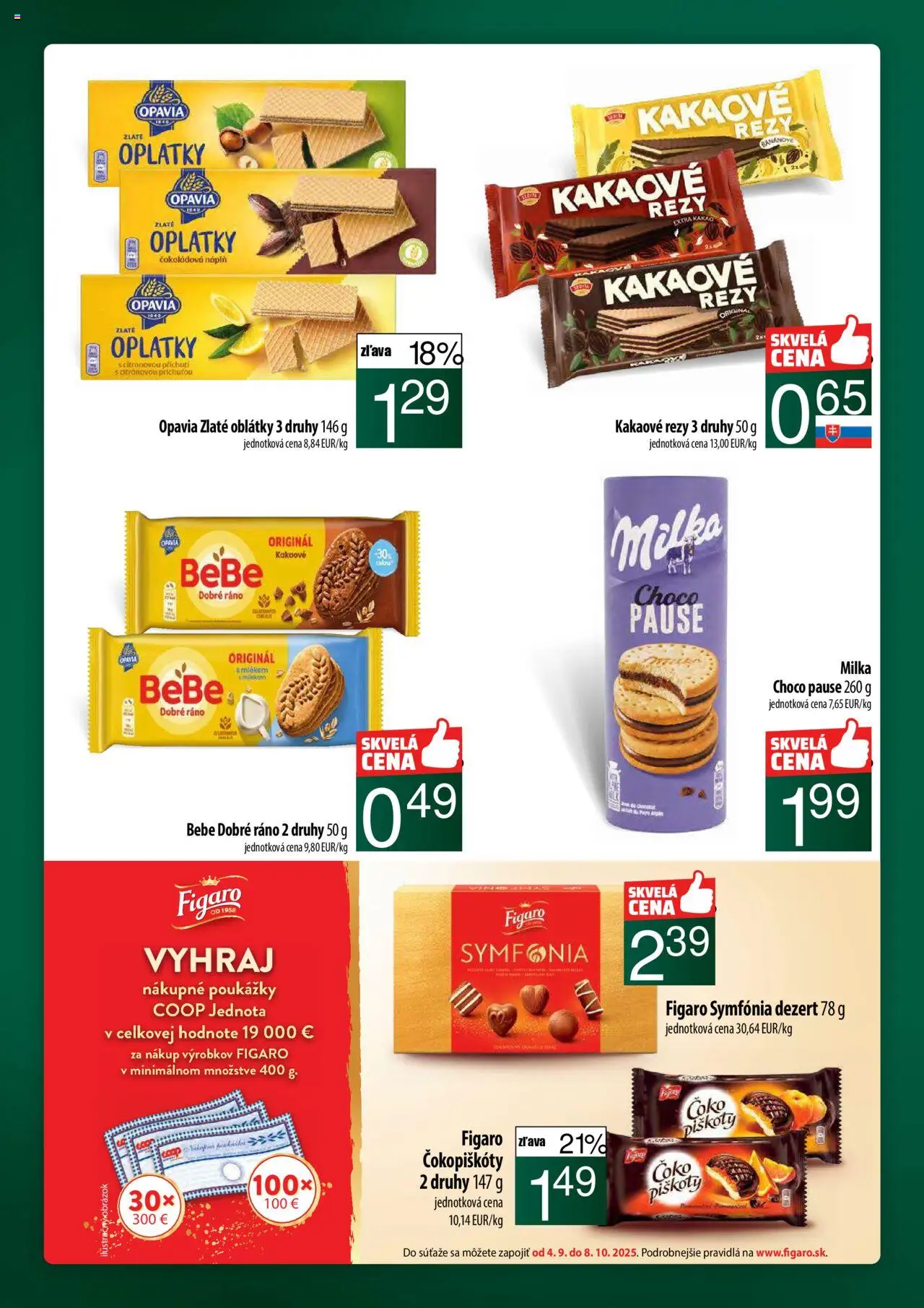 Nové COOP Jednota akcie – leták je platný od 11.09.2025 | Strana: 40 | Produkty: BeBe Dobré ráno, Milka, Kakao