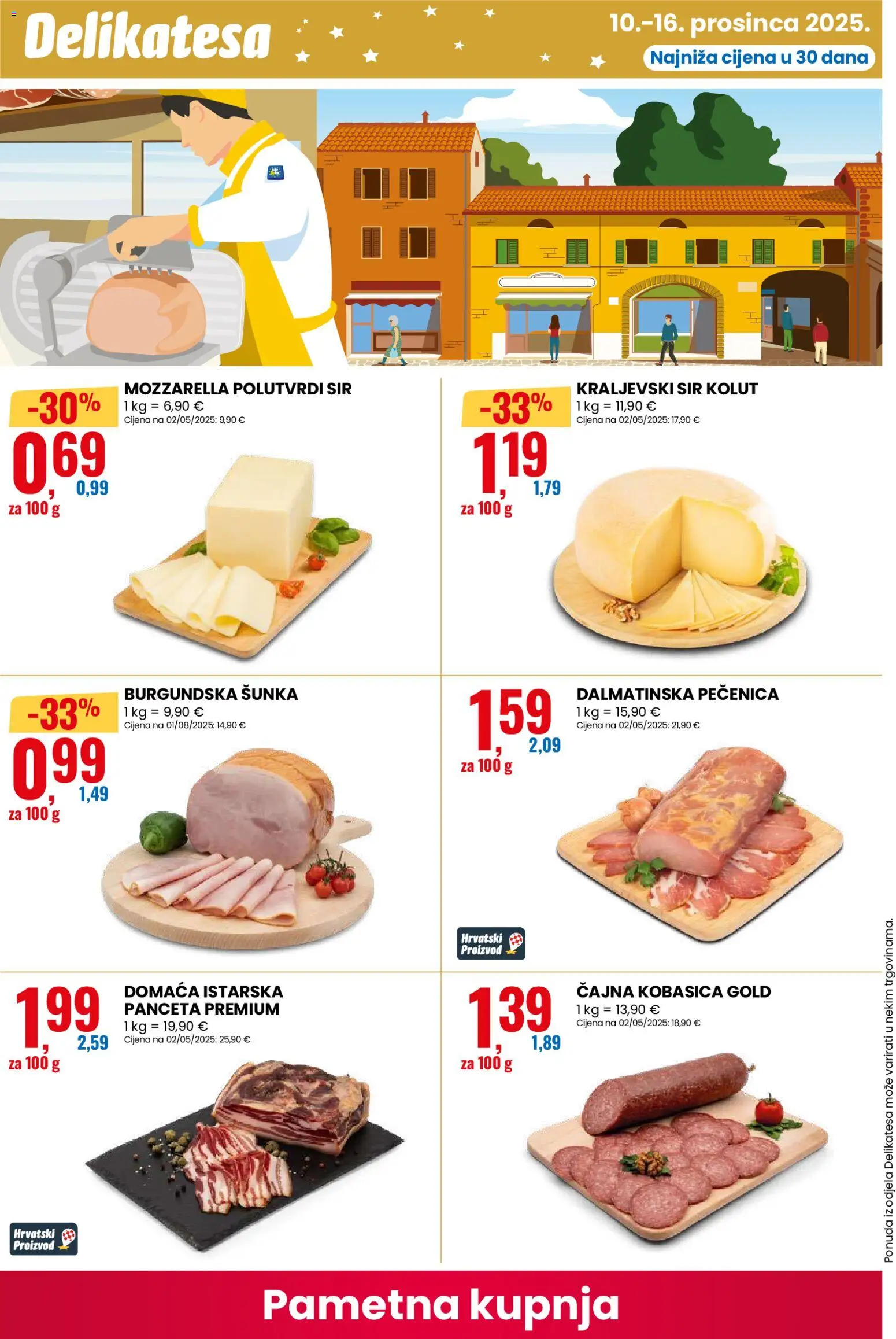 Eurospin katalog | vrijedi od 10.12.2025 | Stranica: 8 | Proizvodi: Mozzarella, Sir, Šunka, Panceta