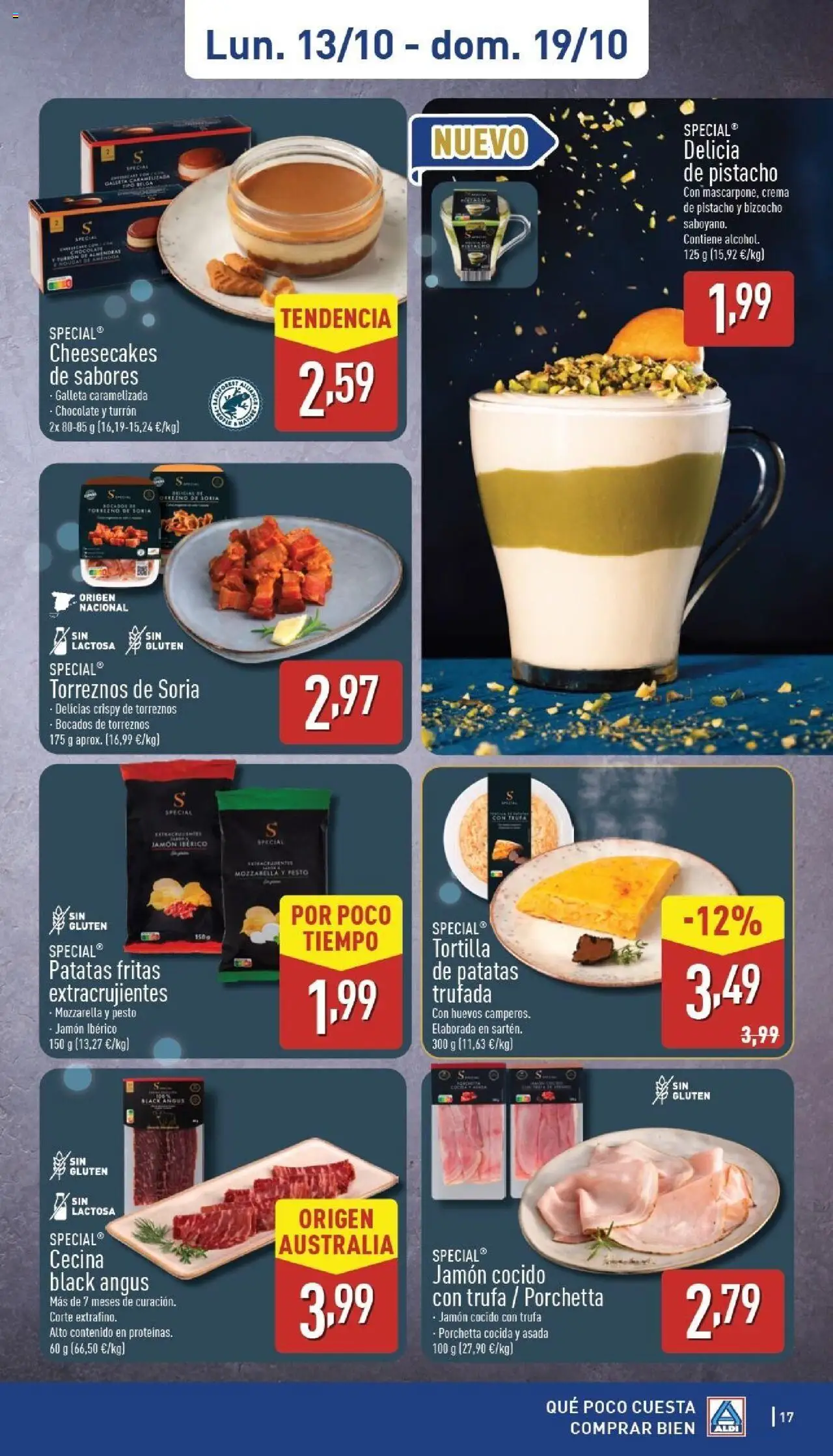 Aldi folleto Canarias │ válido desde el 13.10.2025 | Página: 17 | Productos: Huevos, Jamón cocido, Crema, Bizcocho