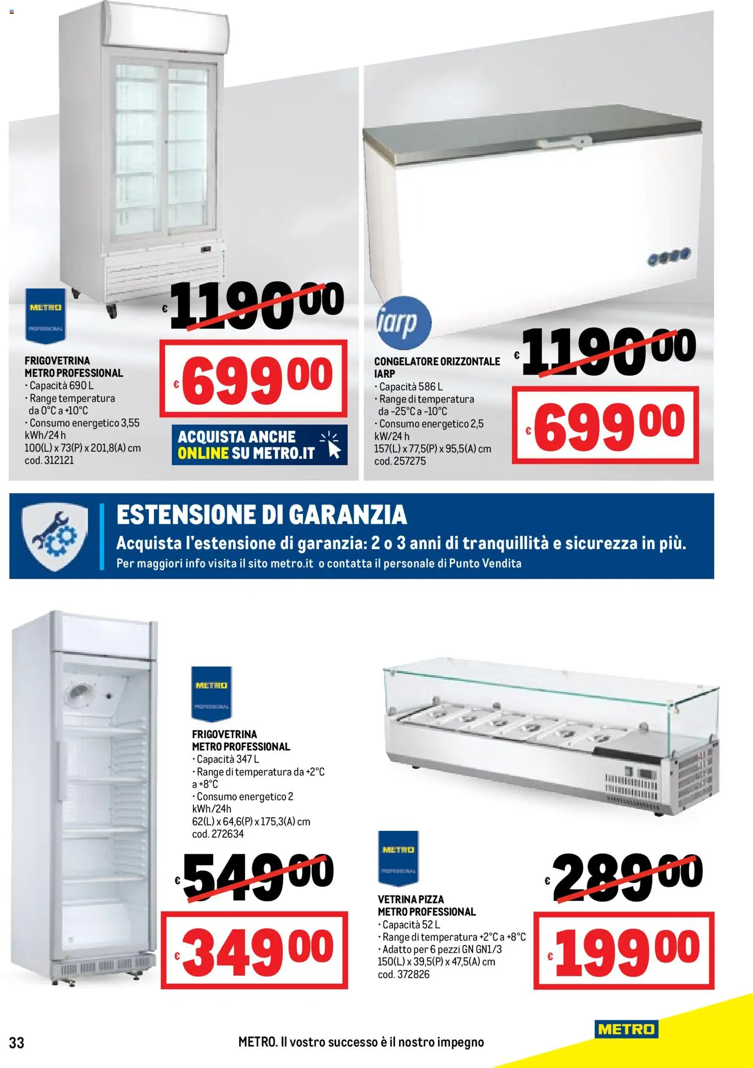 Volantino Metro del 06.11.2025 | Pagina: 33 | Prodotti: Pizza, Vetrina, Congelatore