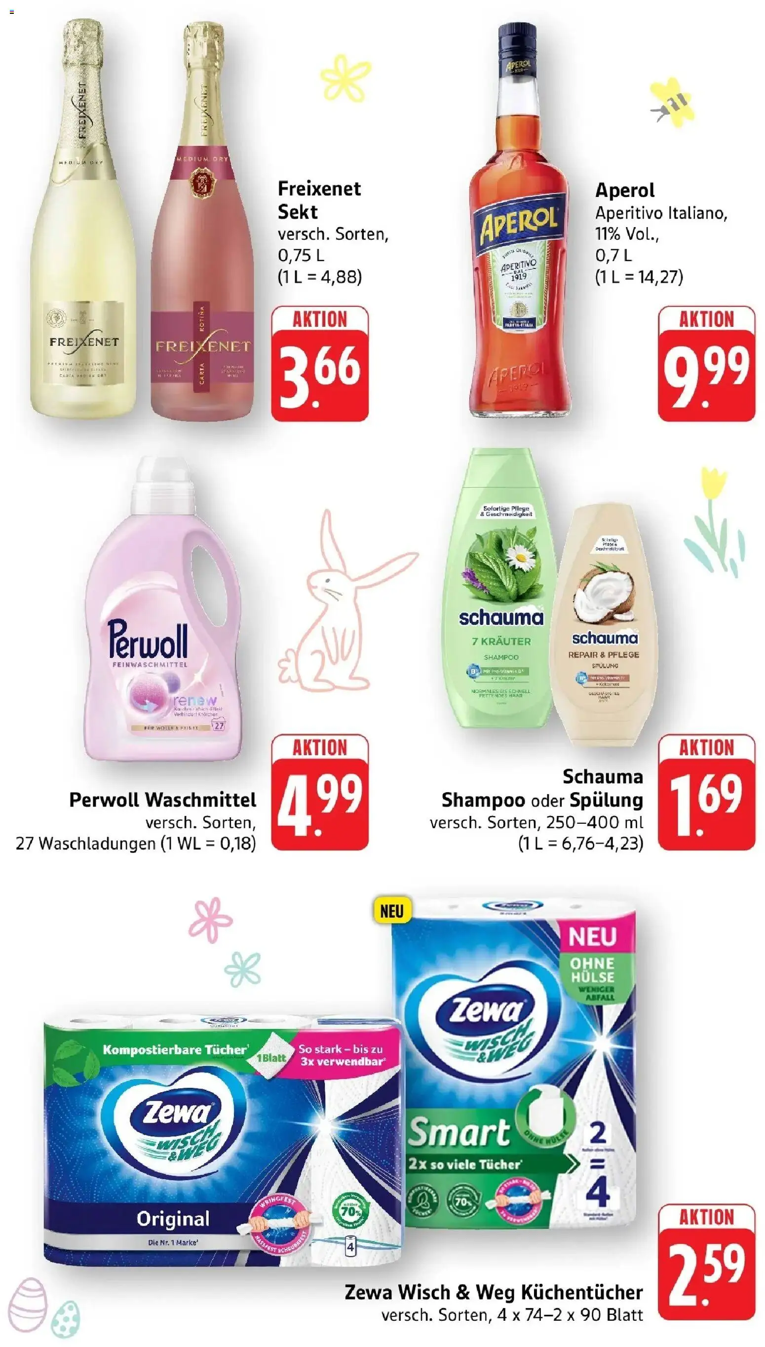 Angebote – gültig ab 30.03.2026 | Seite: 10 | Produkte: Freixenet, Perwoll, Zewa, Waschmittel