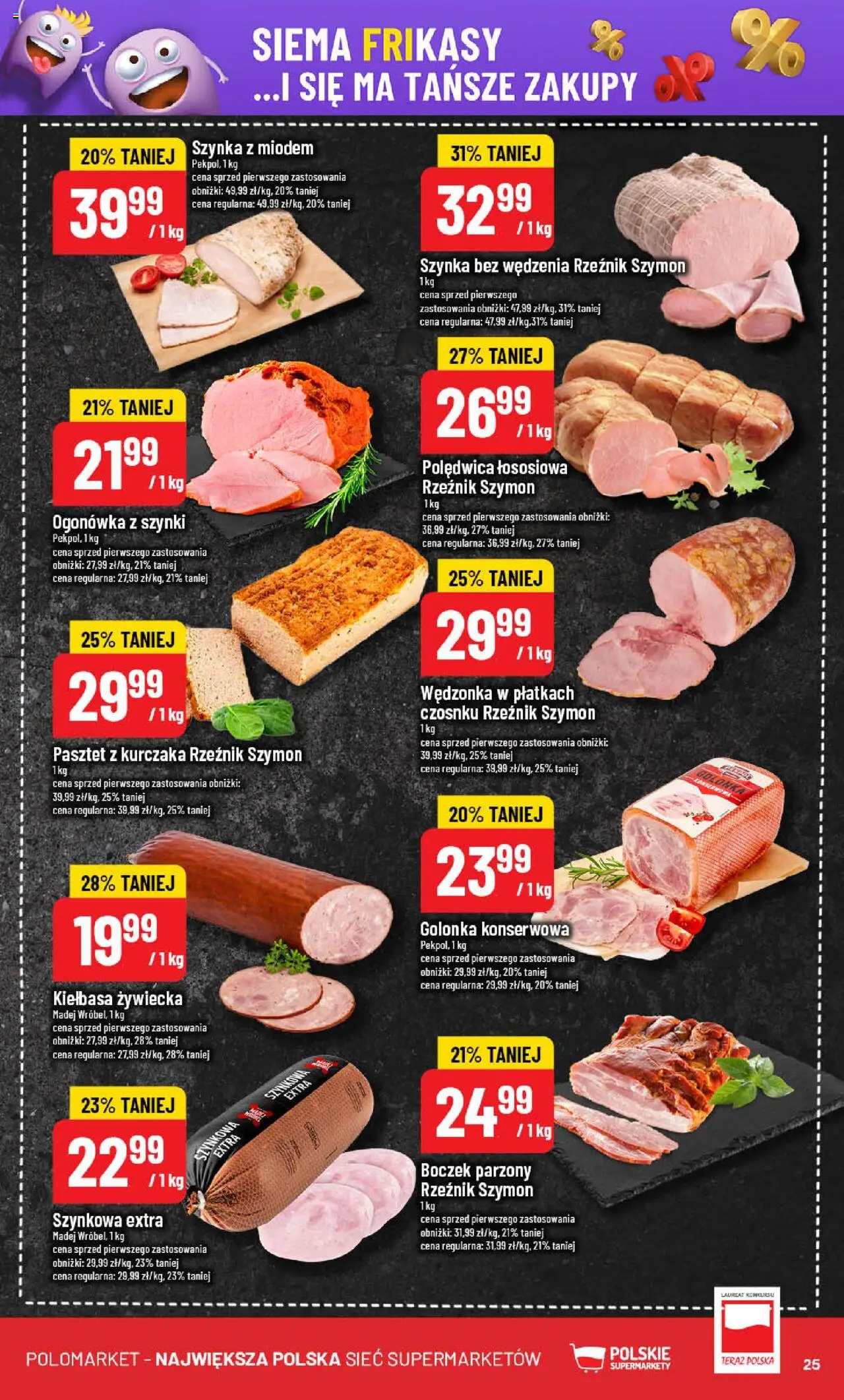 POLOmarket Gazetka od 18.06.2025 | Strona: 25 | Produkty: Kiełbasa, Szynka, Boczek, Boczek parzony