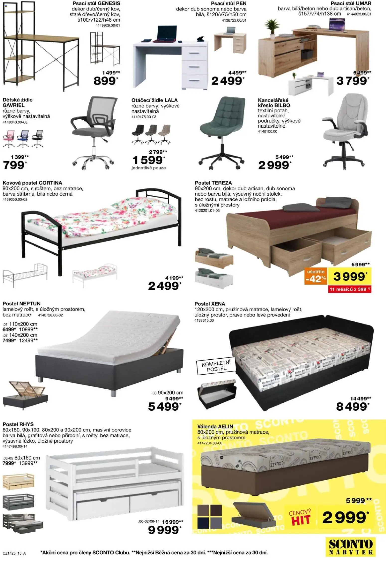 Sconto nábytek leták od 05.11.2025 | Strana: 15 | Produkty: Nábytek, Postel, Matrace, Židle