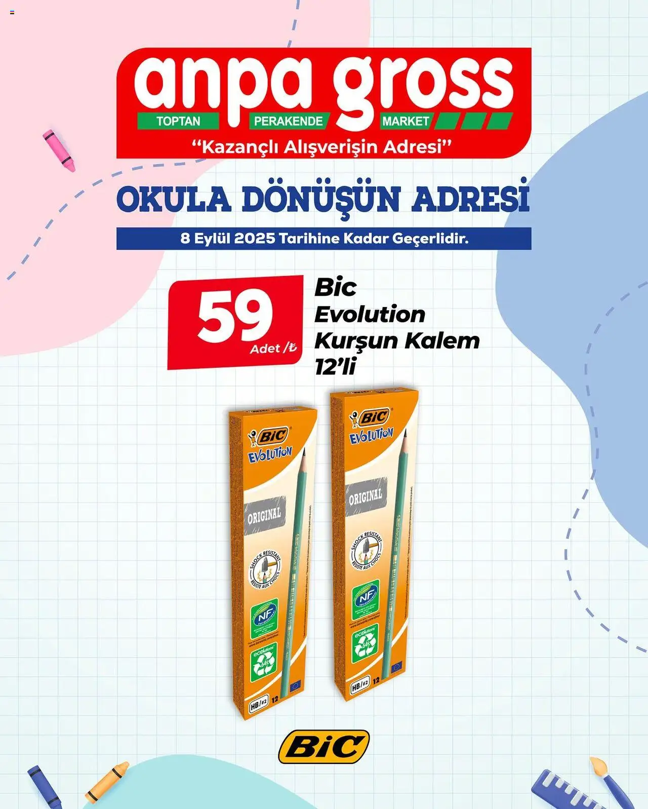 Anpa Gross Okula Dönüş - Bic - 04.09.2025 tarihinden itibaren geçerlidir | Sayfa: 4 | Ürünler: Kurşun kalem