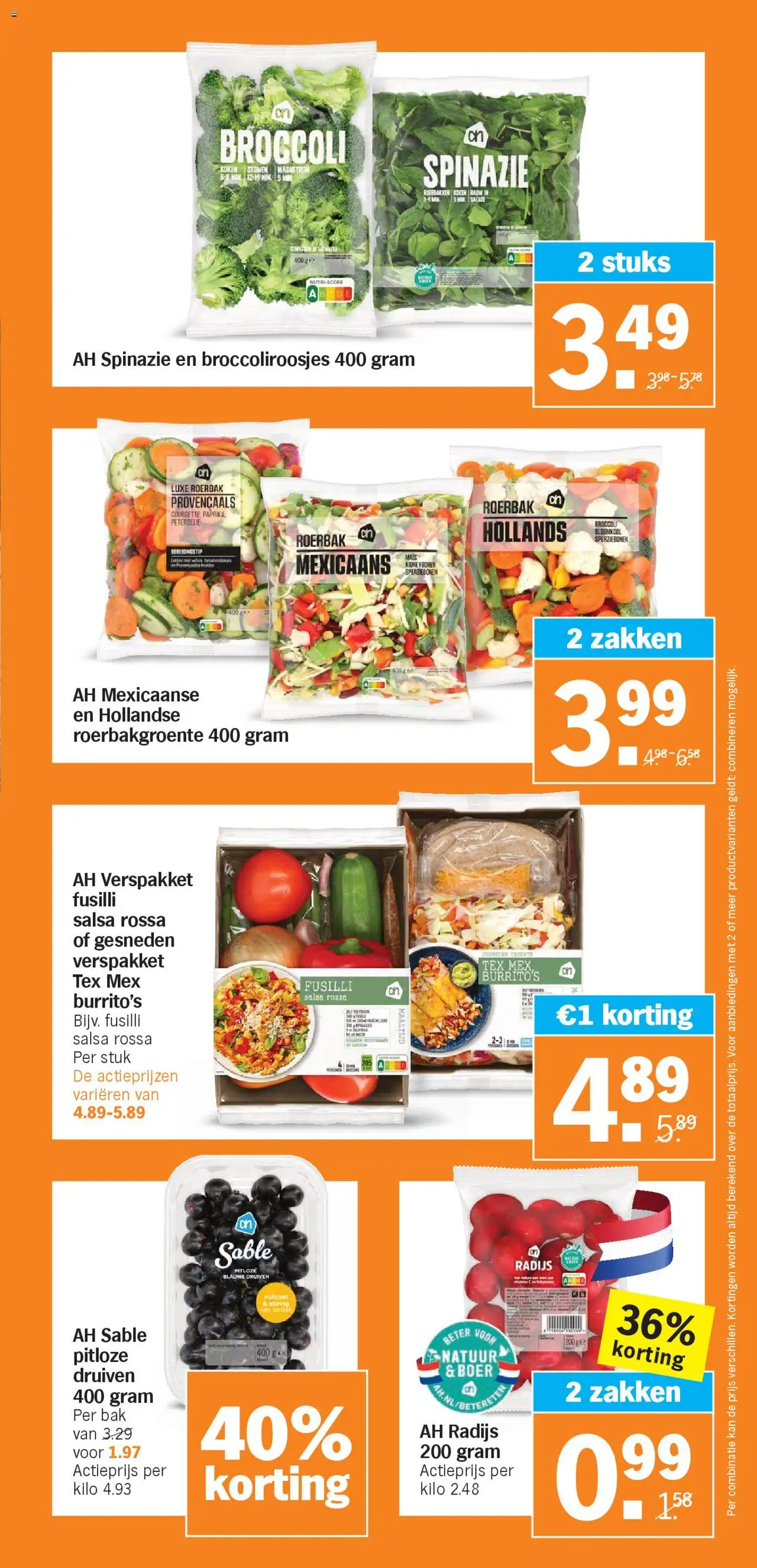  | Pagina: 5 | Producten: Broccoli, Salade, Parasztsonka, Druiven