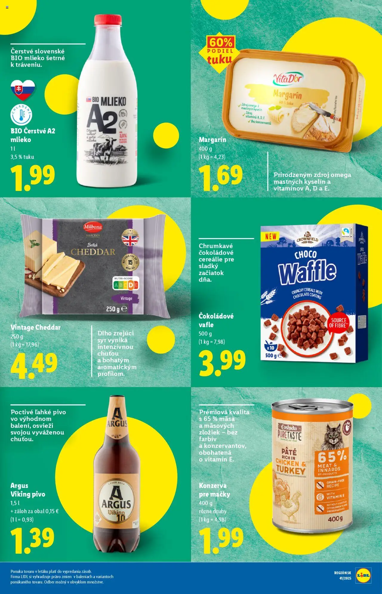 Nové Lidl akcie – leták je platný od 09.10.2025 | Strana: 87 | Produkty: Mlieko, Pivo, Syr, Cereálie
