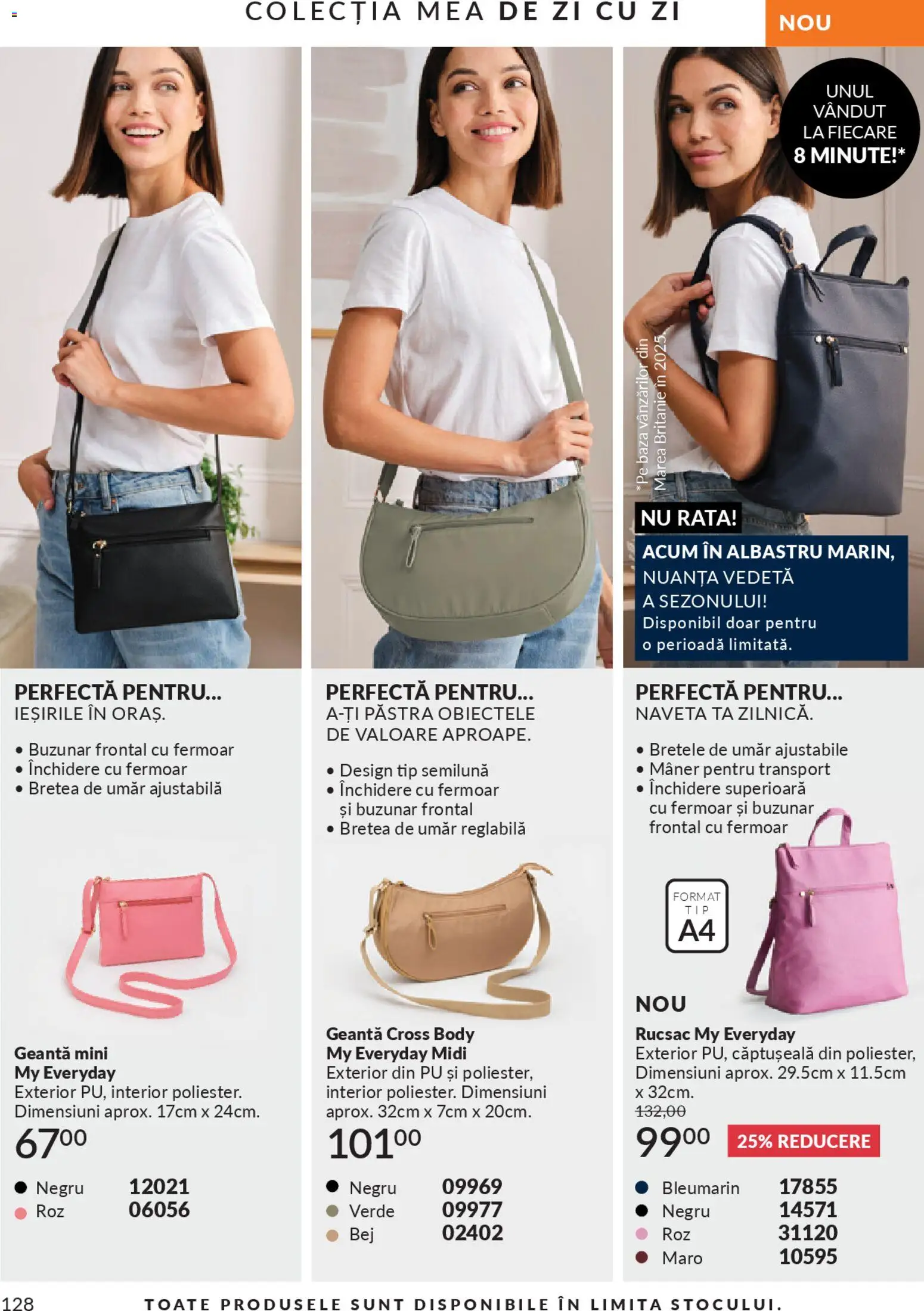 Noul catalog Avon – valabil de la 01.04.2026 | Pagină: 130 | Produse: Geantă, Body, Mâner, Rață