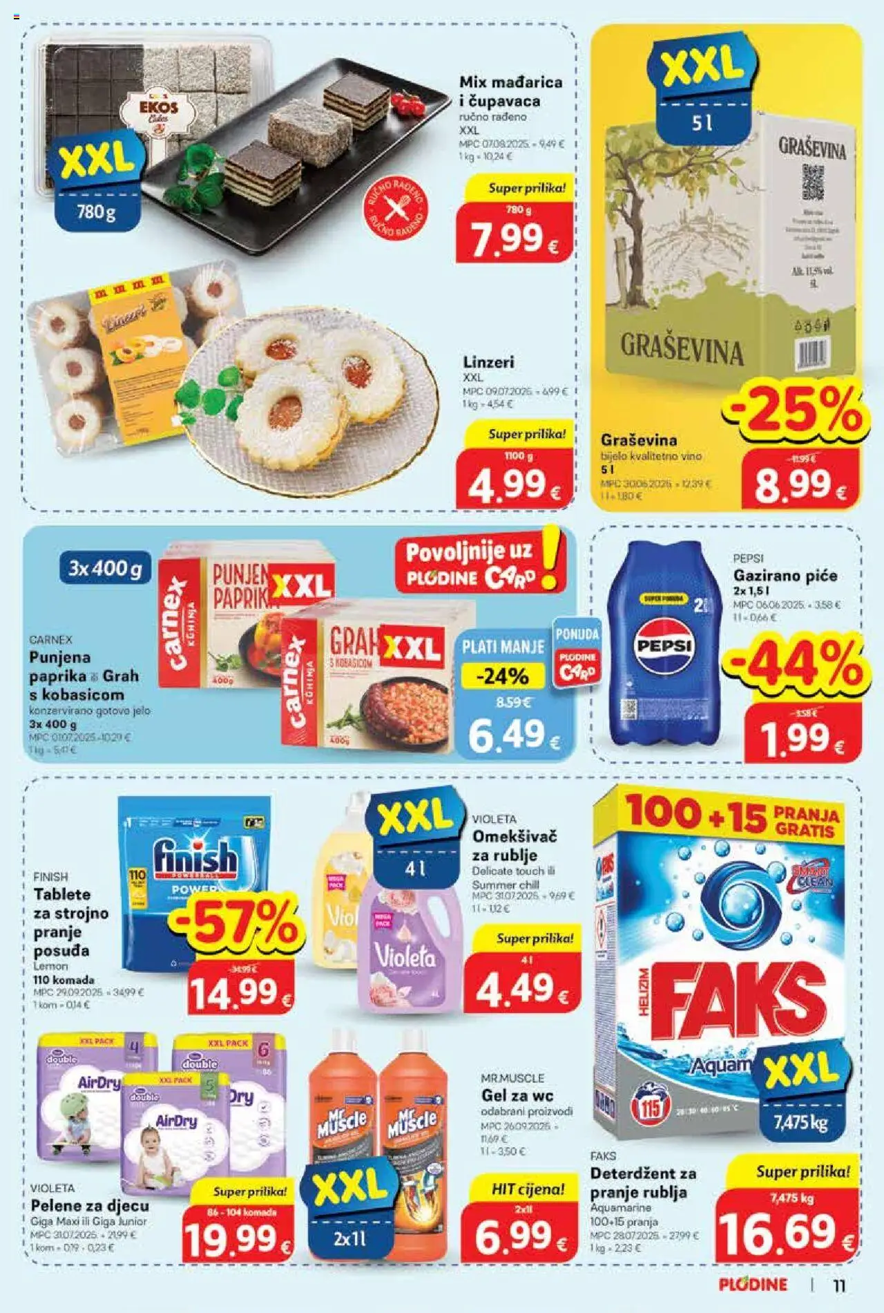 Plodine katalog | vrijedi od 08.10.2025 | Stranica: 11 | Proizvodi: Faks, Pepsi, Deterdžent, Paprika