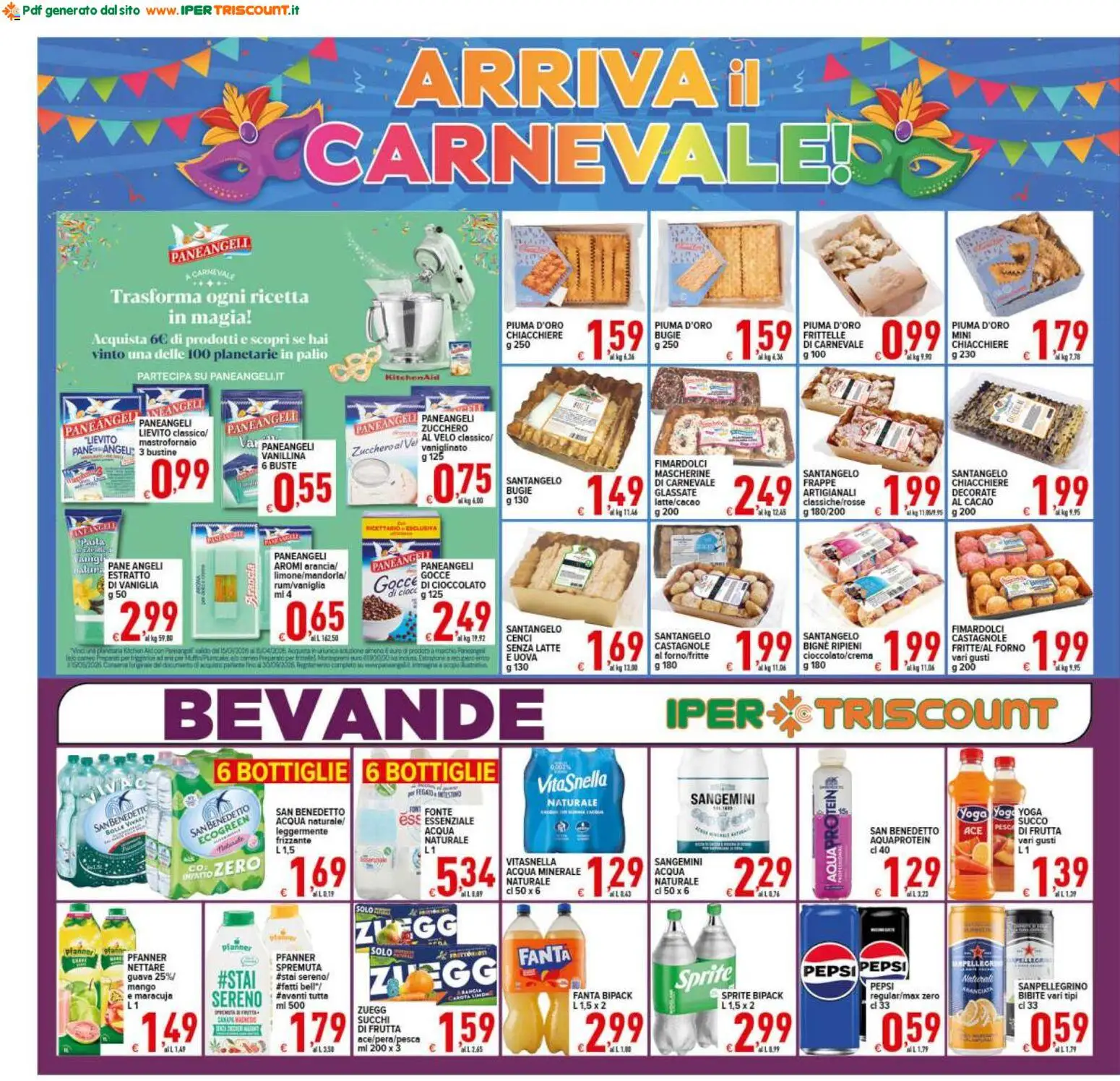 Volantino Ipertriscount del 13.02.2026 | Pagina: 6 | Prodotti: Carota, The, Acqua naturale, Acqua minerale