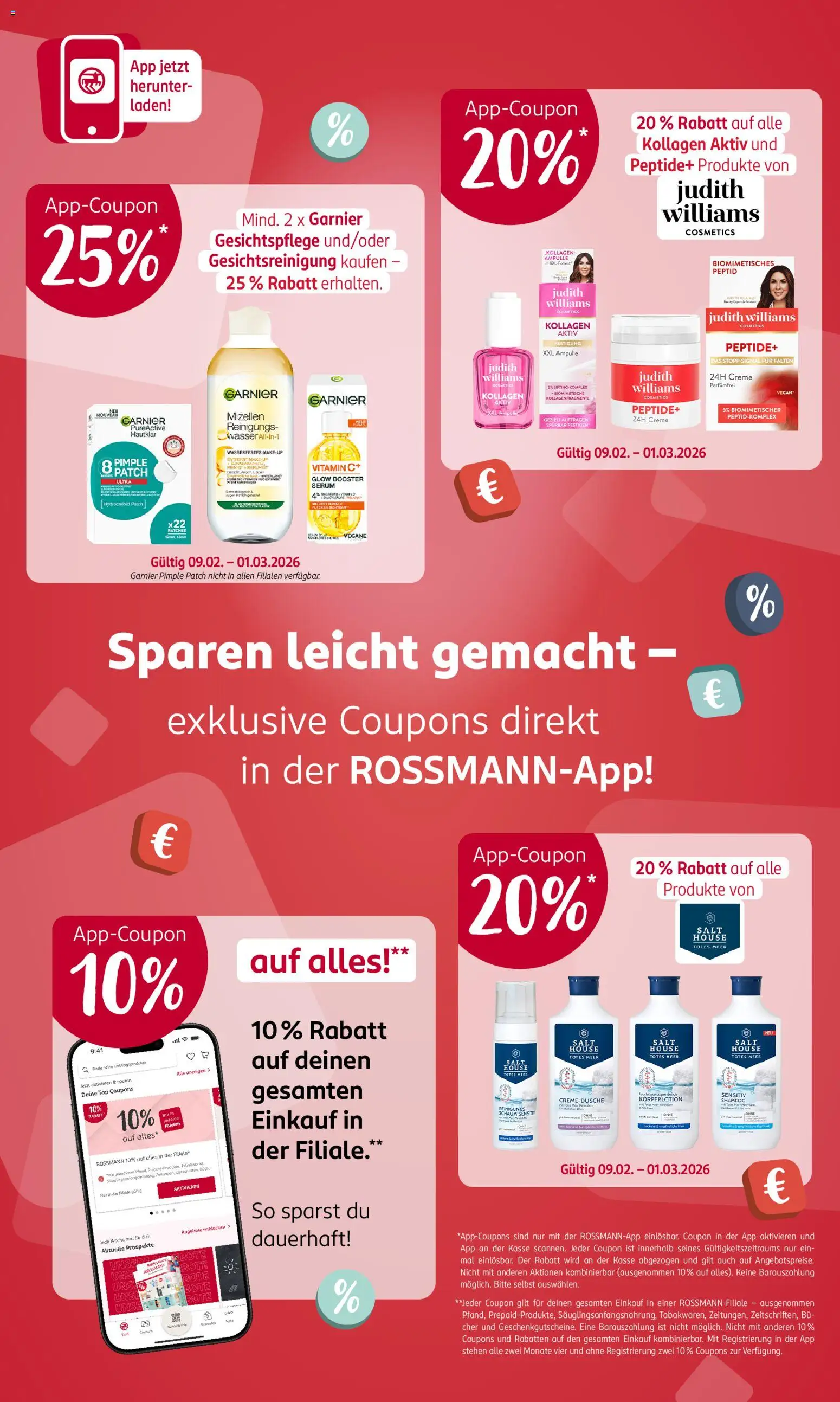 Rossmann App-Angebote – gültig ab 02.02.2026 | Seite: 2 | Produkte: Make-up, Wasser, Körperlotion, Serum