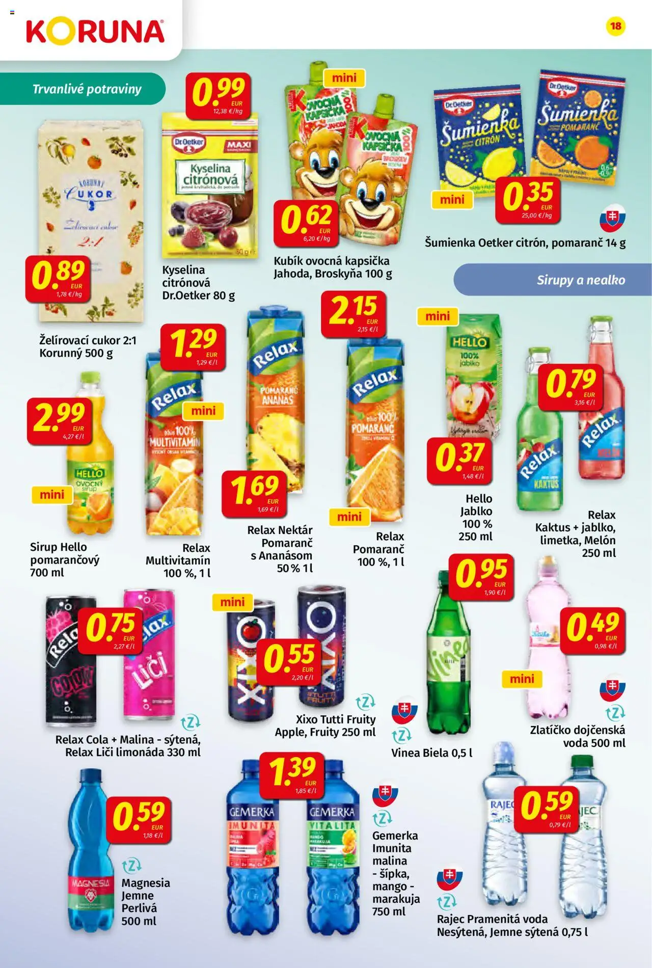 Koruna leták │ platný od 04.07.2025 | Strana: 18 | Produkty: Cukor, Magnesia, Ananás, Gemerka